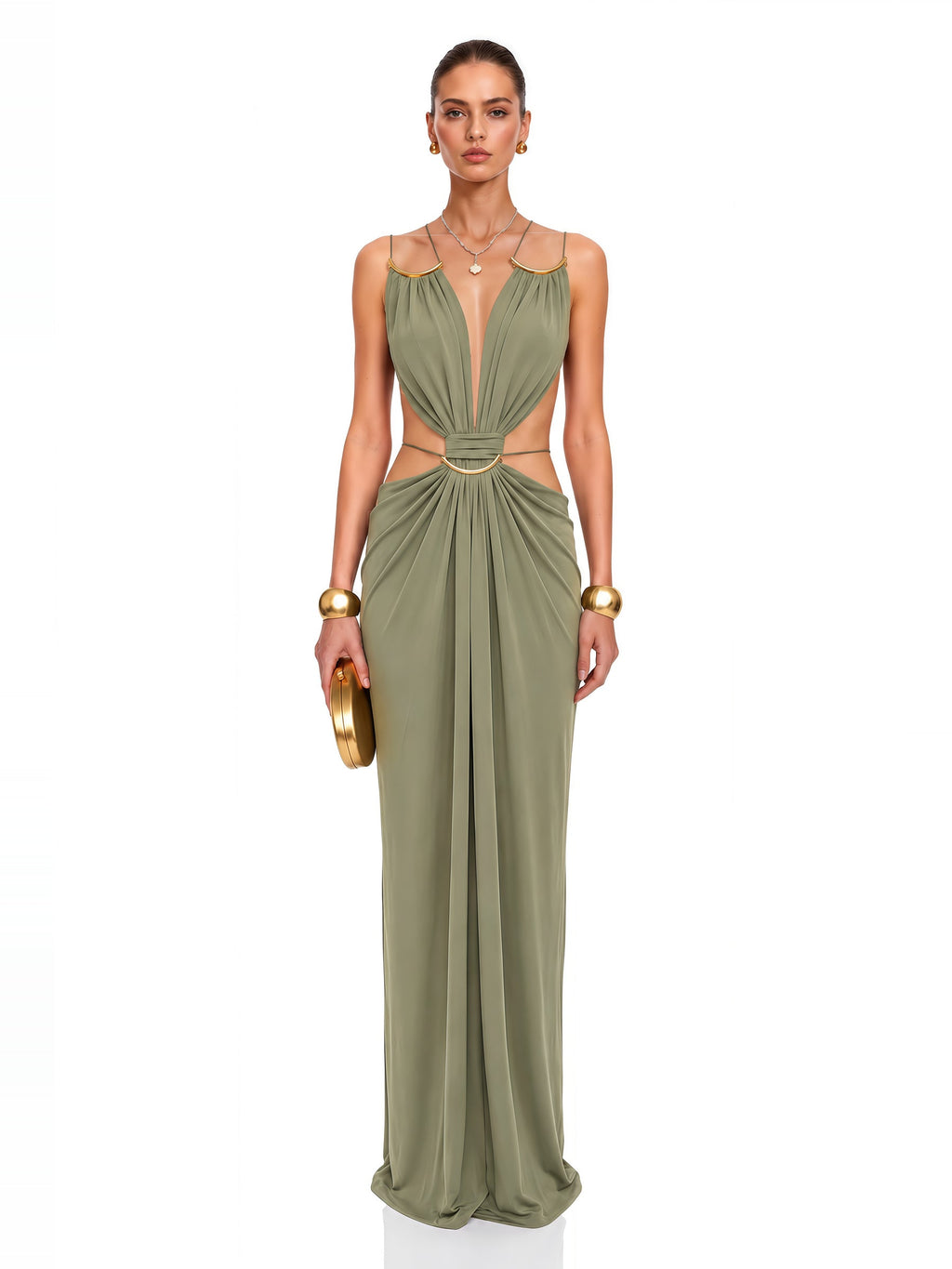Sienna Halter Cut Out Maxi Dress — Svelte Chic