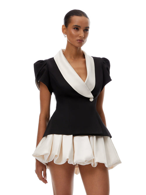 Acharya Colour Block Blouse and Balloon Skirt Set — Svelte Chic