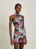 Clara Sequin Floral Embroidered Mini Dress — Svelte Chic