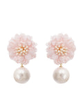 Capriana Floral Pearl Drop Earrings — Svelte Chic