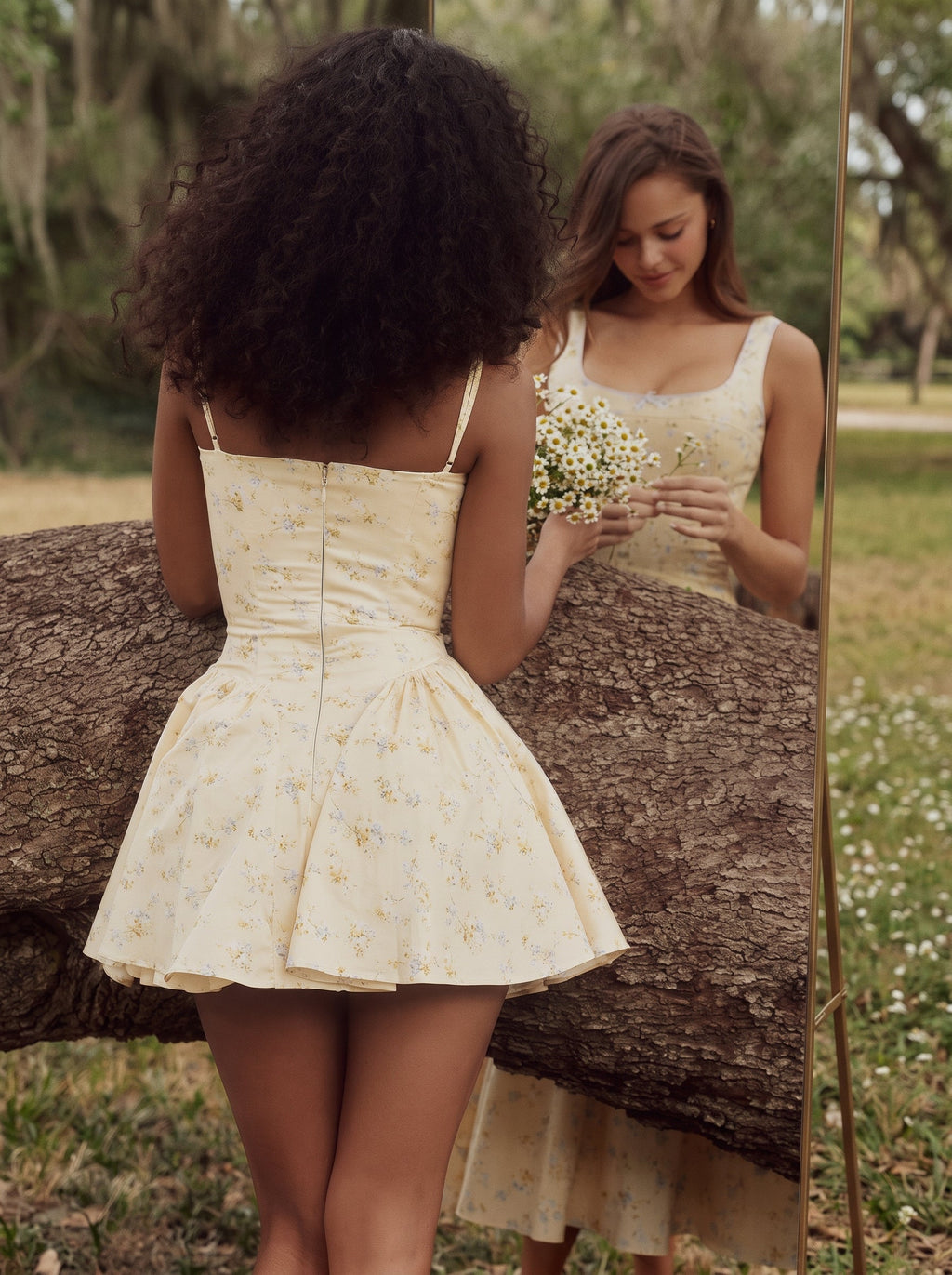 Samaria Floral Corset Mini Dress — Svelte Chic