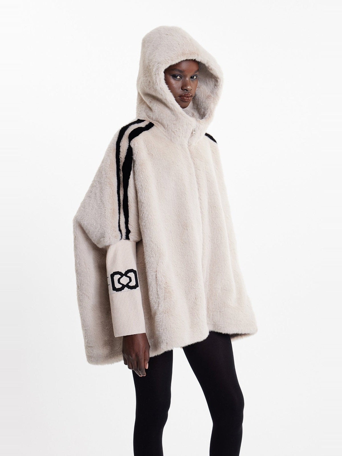 Ekkebert Hooded Oversized Faux Fur Jacket — Svelte Chic