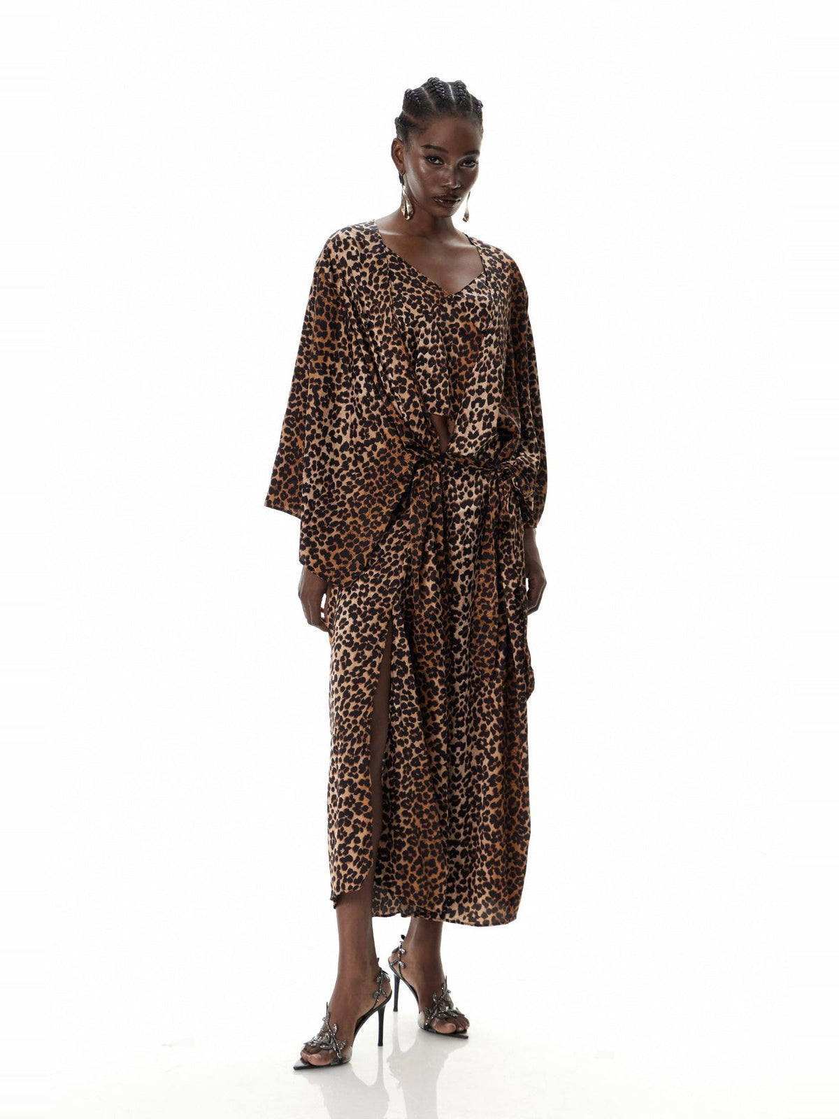 Cristi Leopard Three-Piece Pants Set - Camel — Svelte Chic