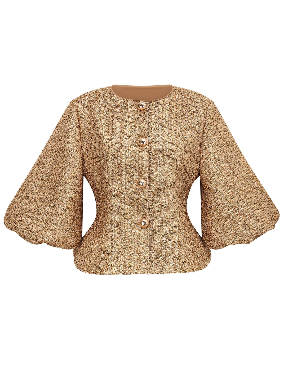Clothilde Sequin Tweed Peplum Jacket — Svelte Chic