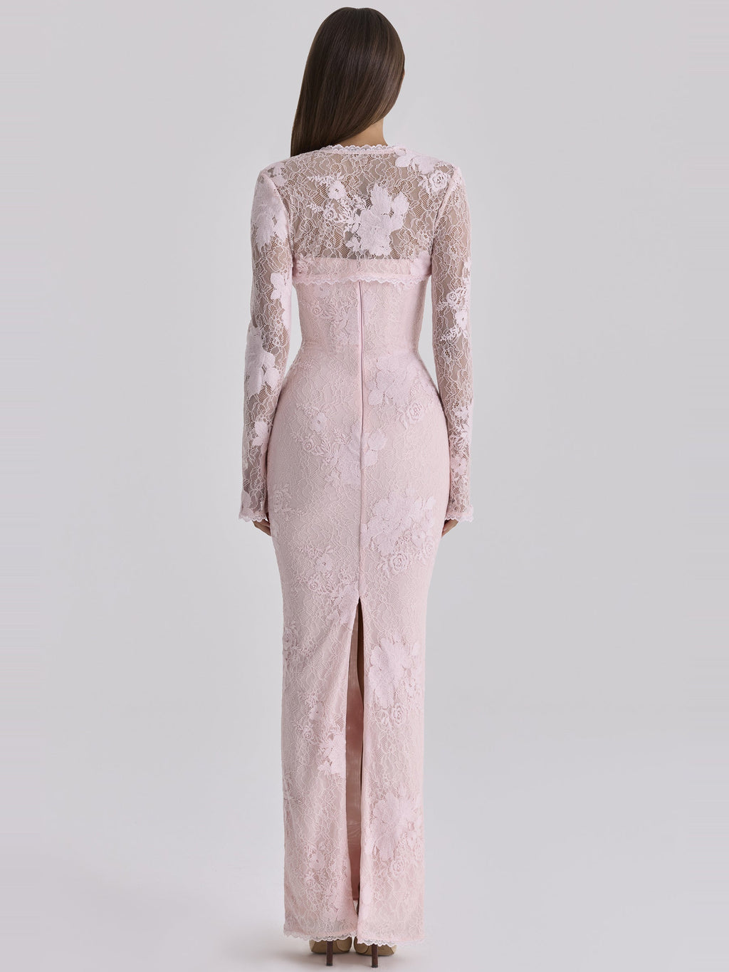 Lucienne Lace Corset Strapless Maxi Dress — Svelte Chic