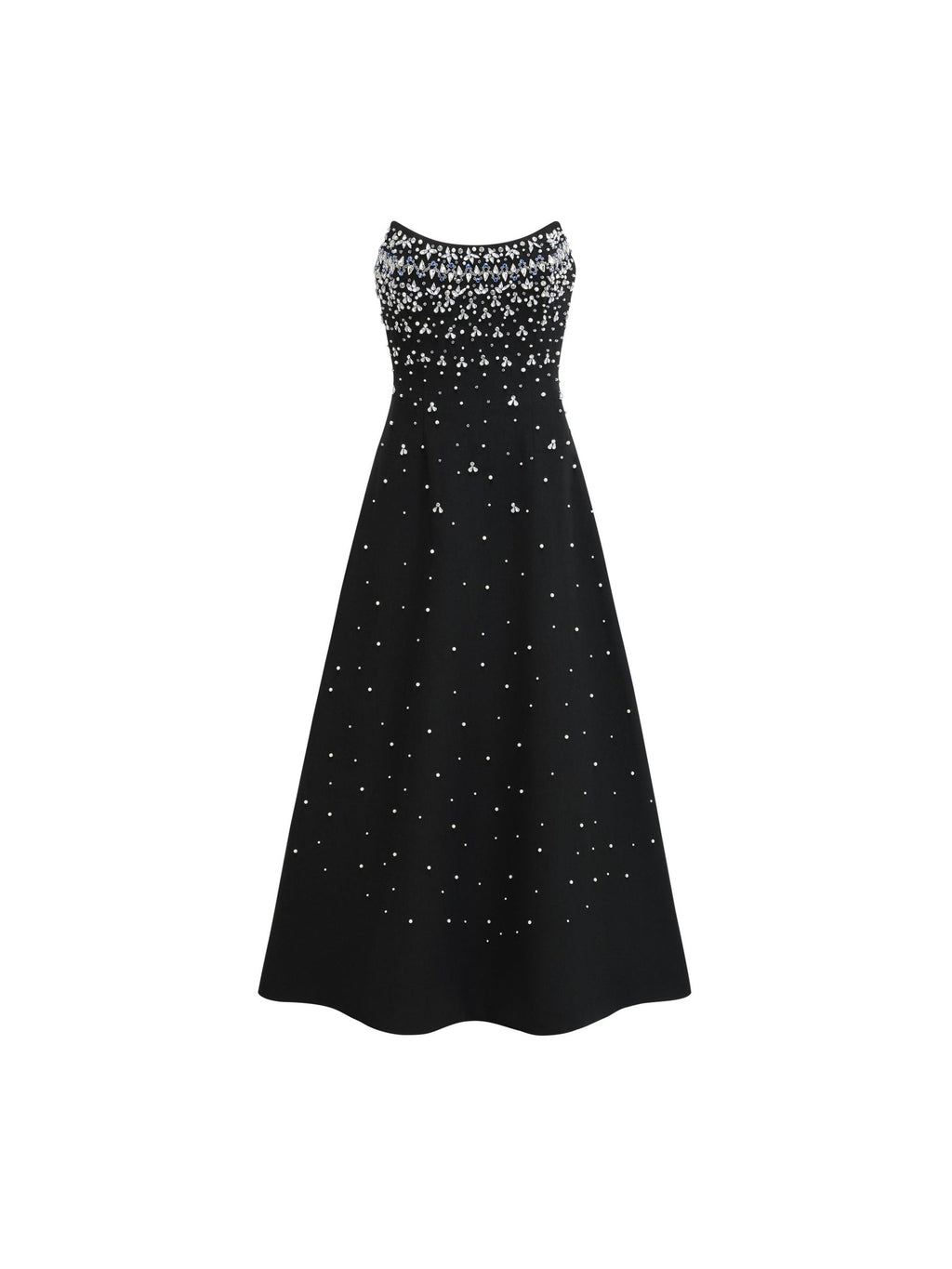 Melisande Off-Shoulder Beaded Maxi Gown - Black — Svelte Chic