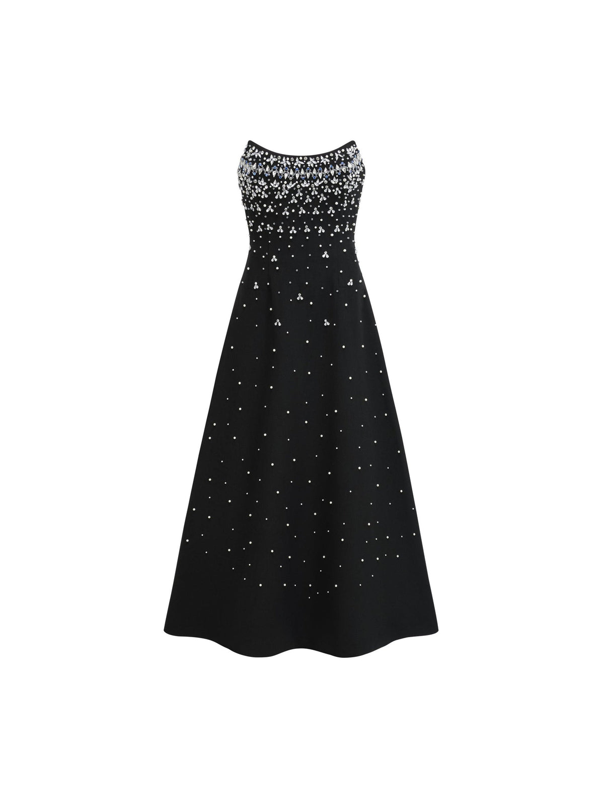 Melisande Off-Shoulder Beaded Maxi Gown - Black — Svelte Chic