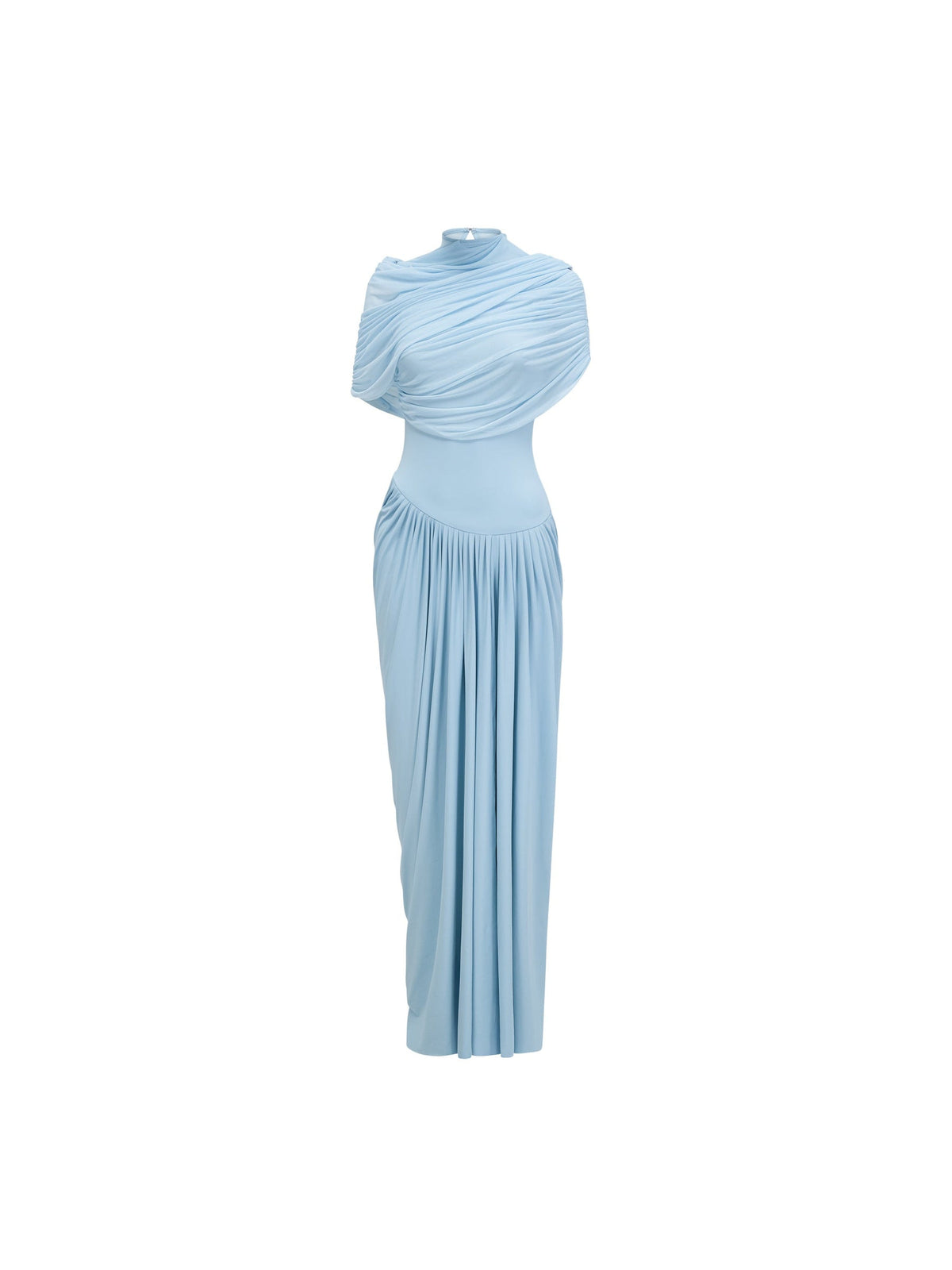 Catherine Asymmetric Pleated Maxi Dress — Svelte Chic