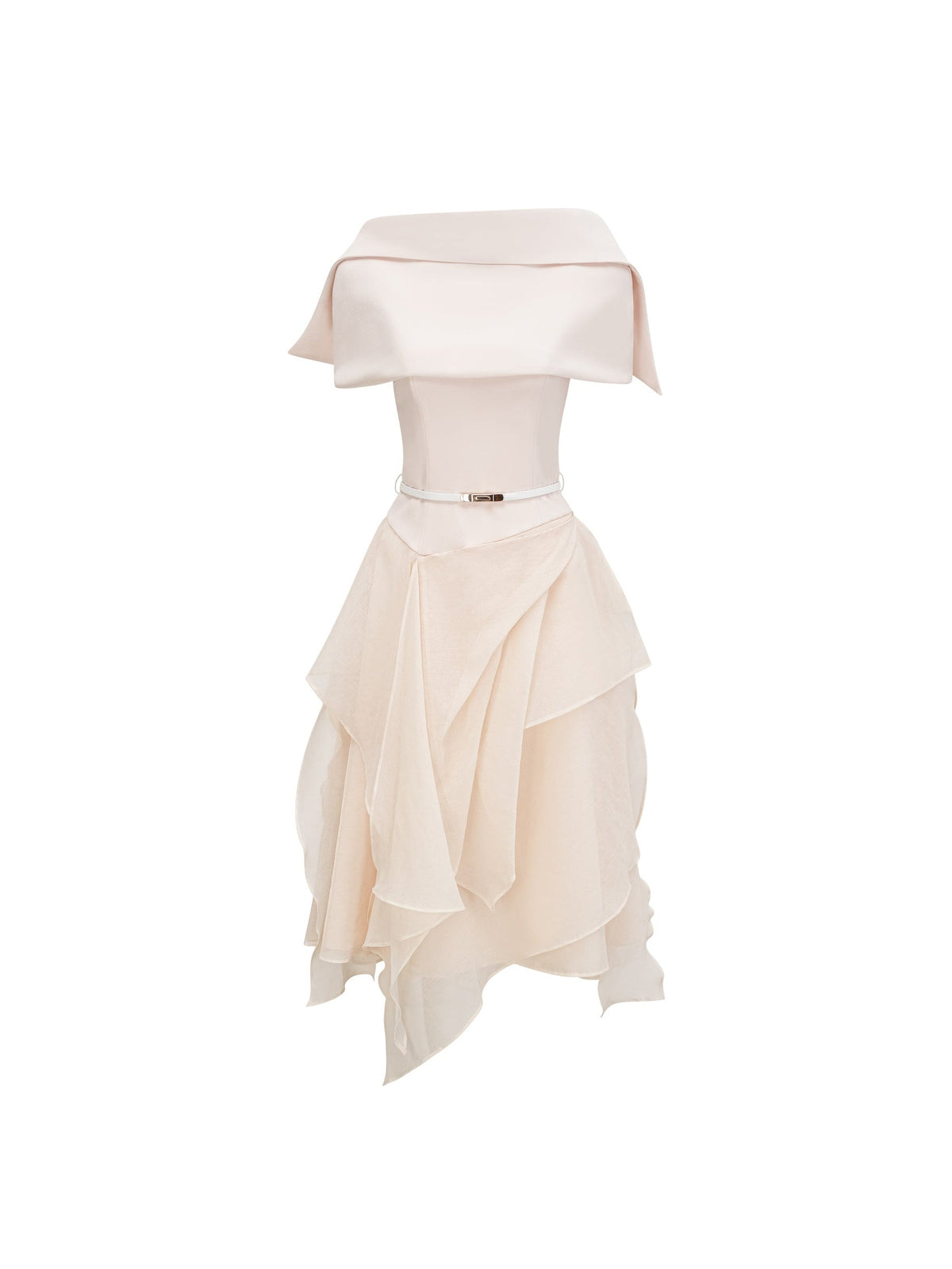 Aria Asymmetric Shawl and Tulle Dress Set — Svelte Chic