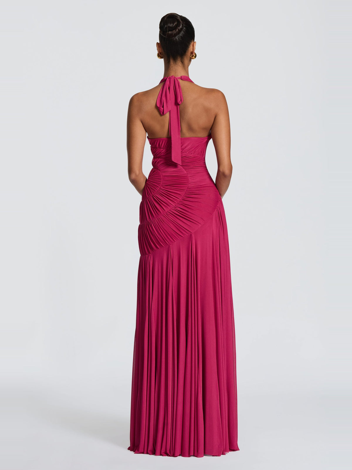 Cova Halter Plunge Jersey Maxi Dress — Svelte Chic