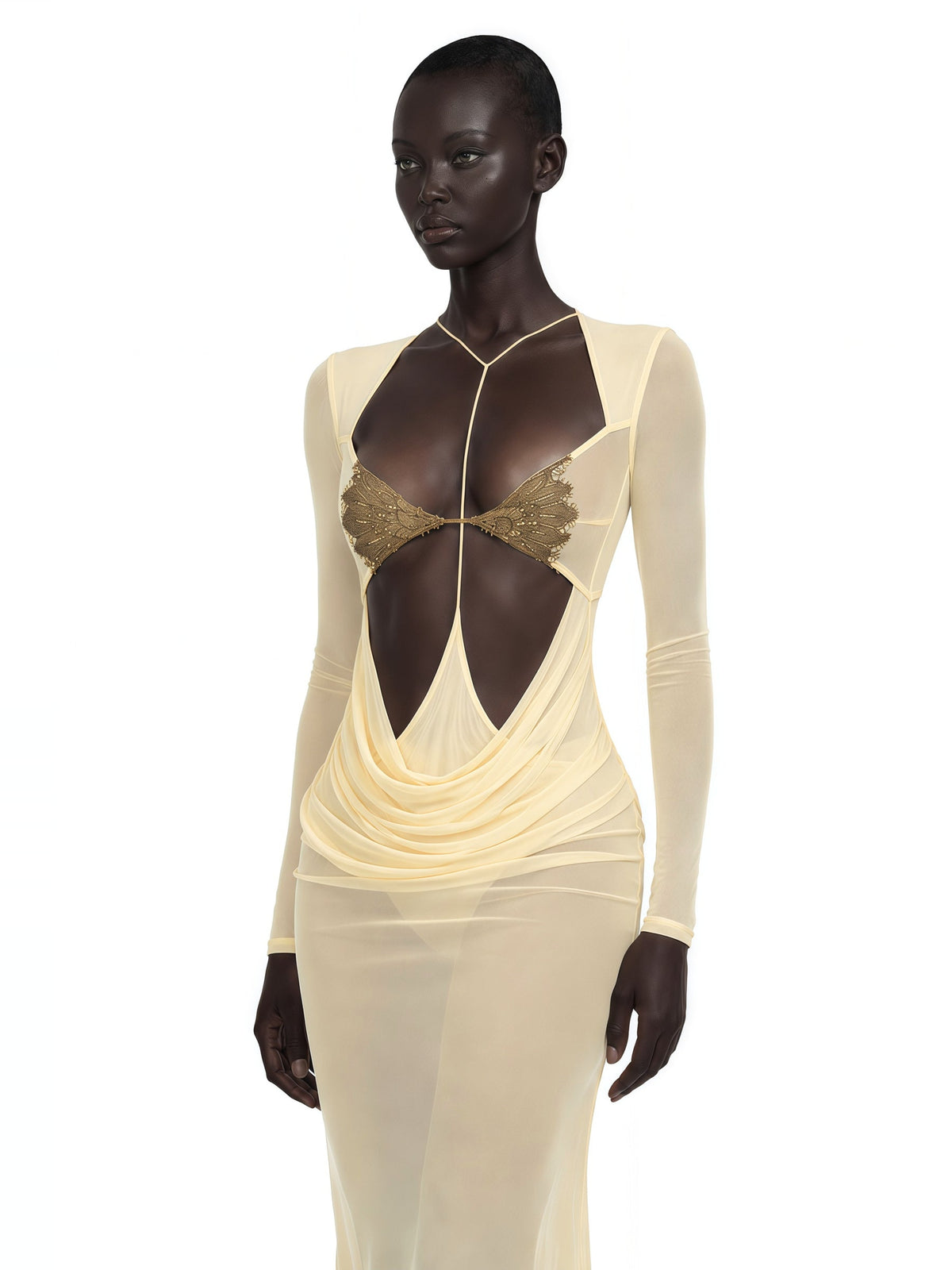 Cressida Cut Out Halter Fishtail Maxi Dress — Svelte Chic