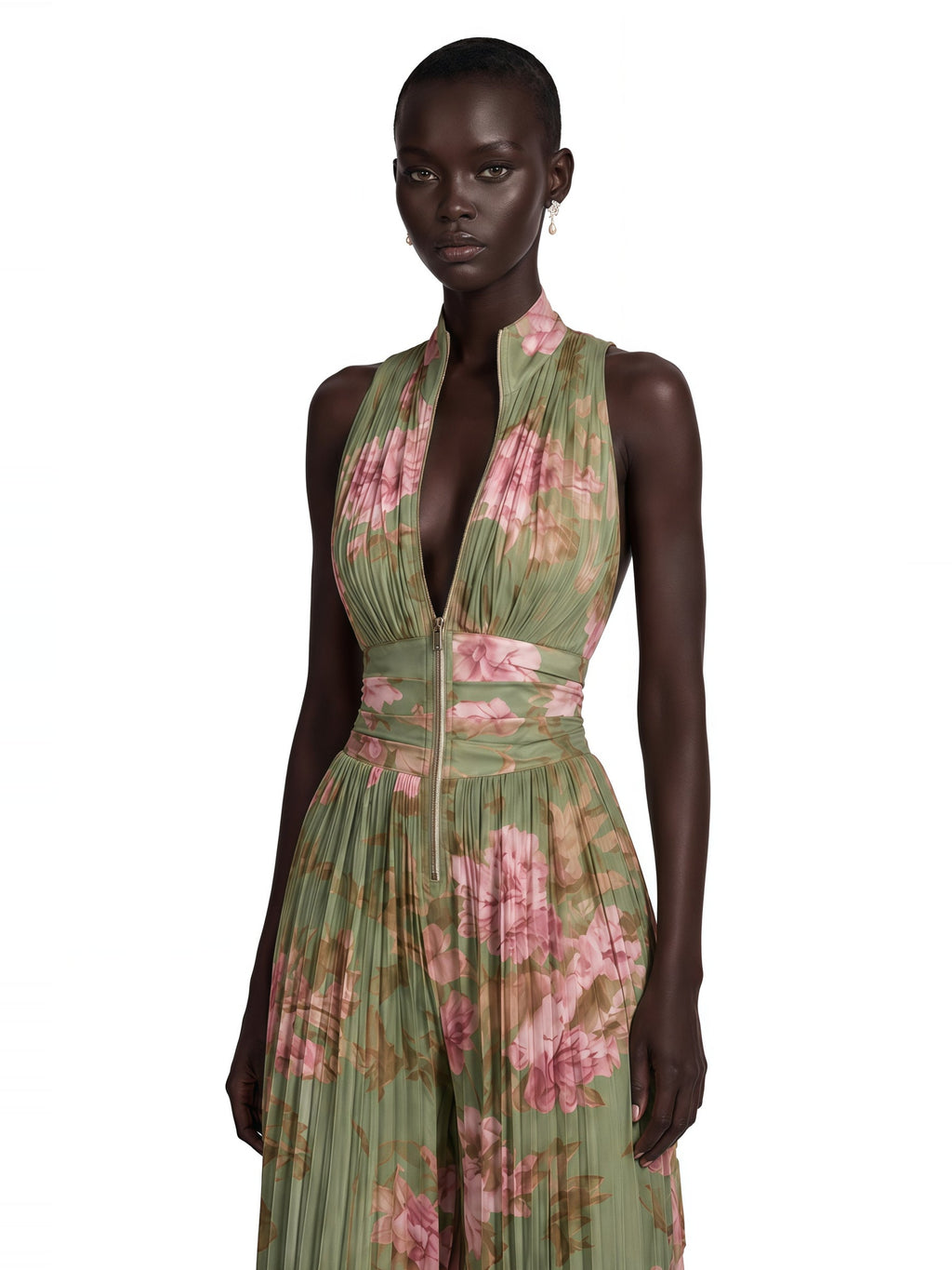 Ecem Floral High Neck Jumpsuit — Svelte Chic