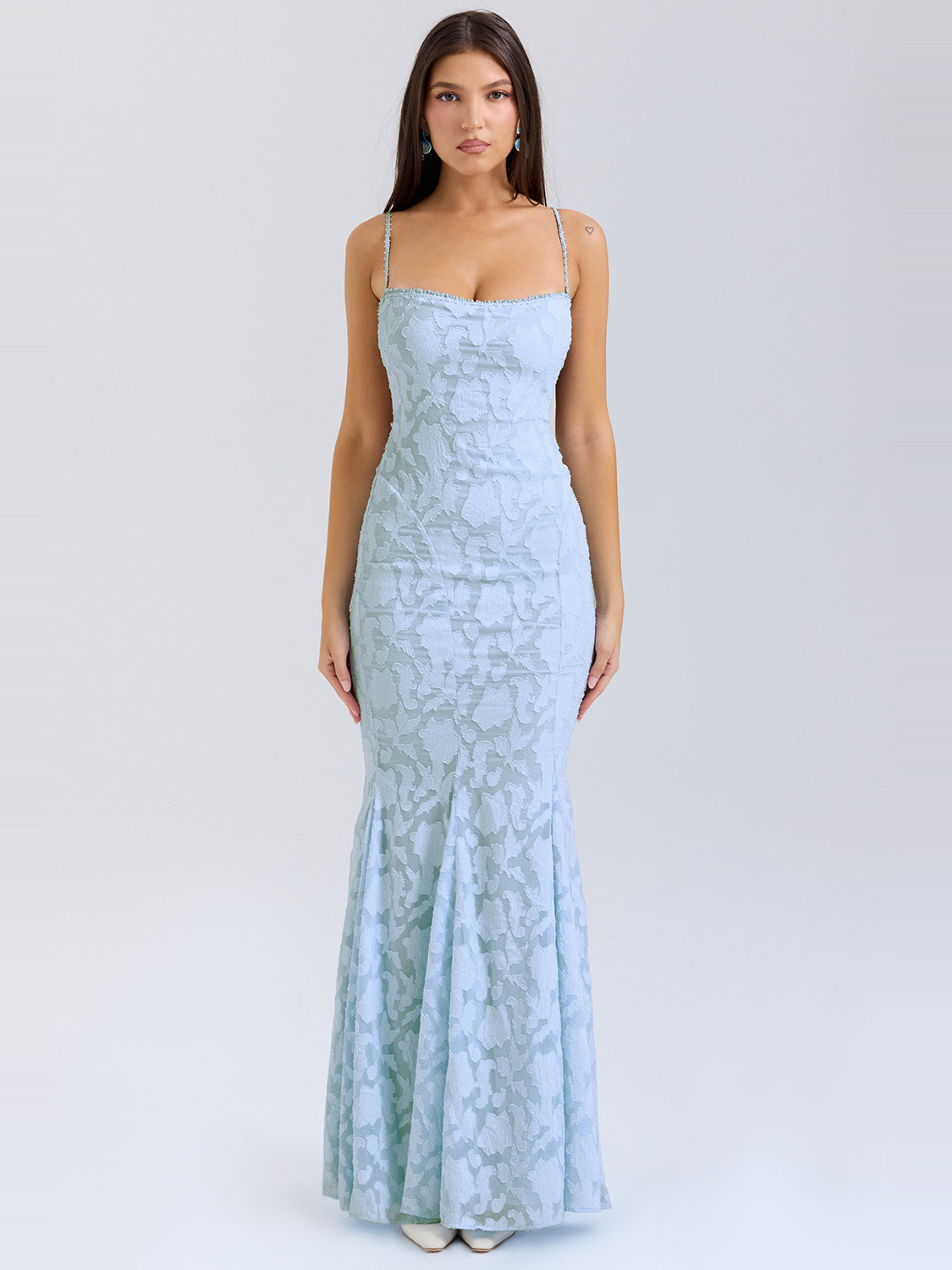 Joan Lace Tie Back Strappy Maxi Dress — Svelte Chic