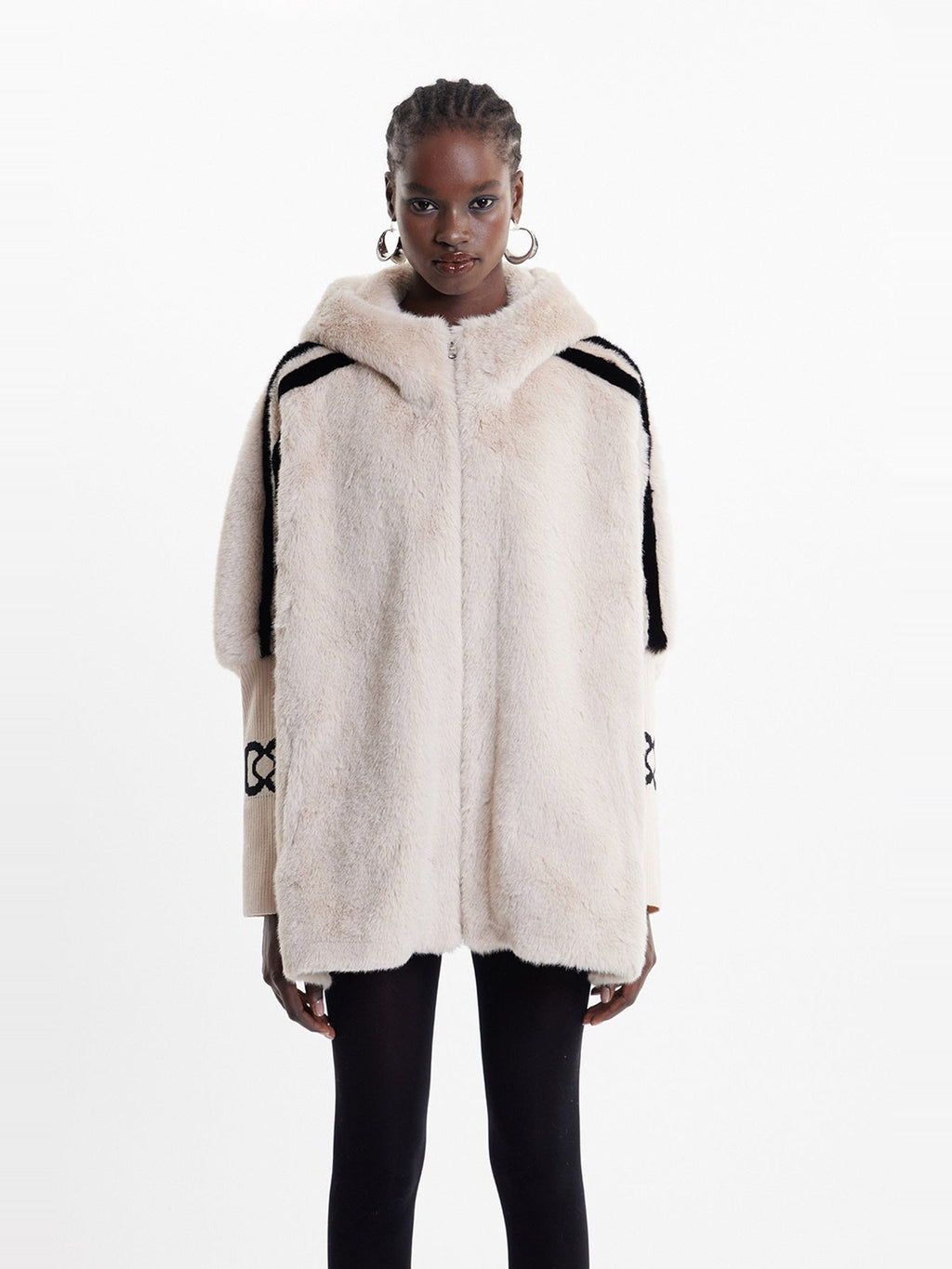 Ekkebert Hooded Oversized Faux Fur Jacket — Svelte Chic