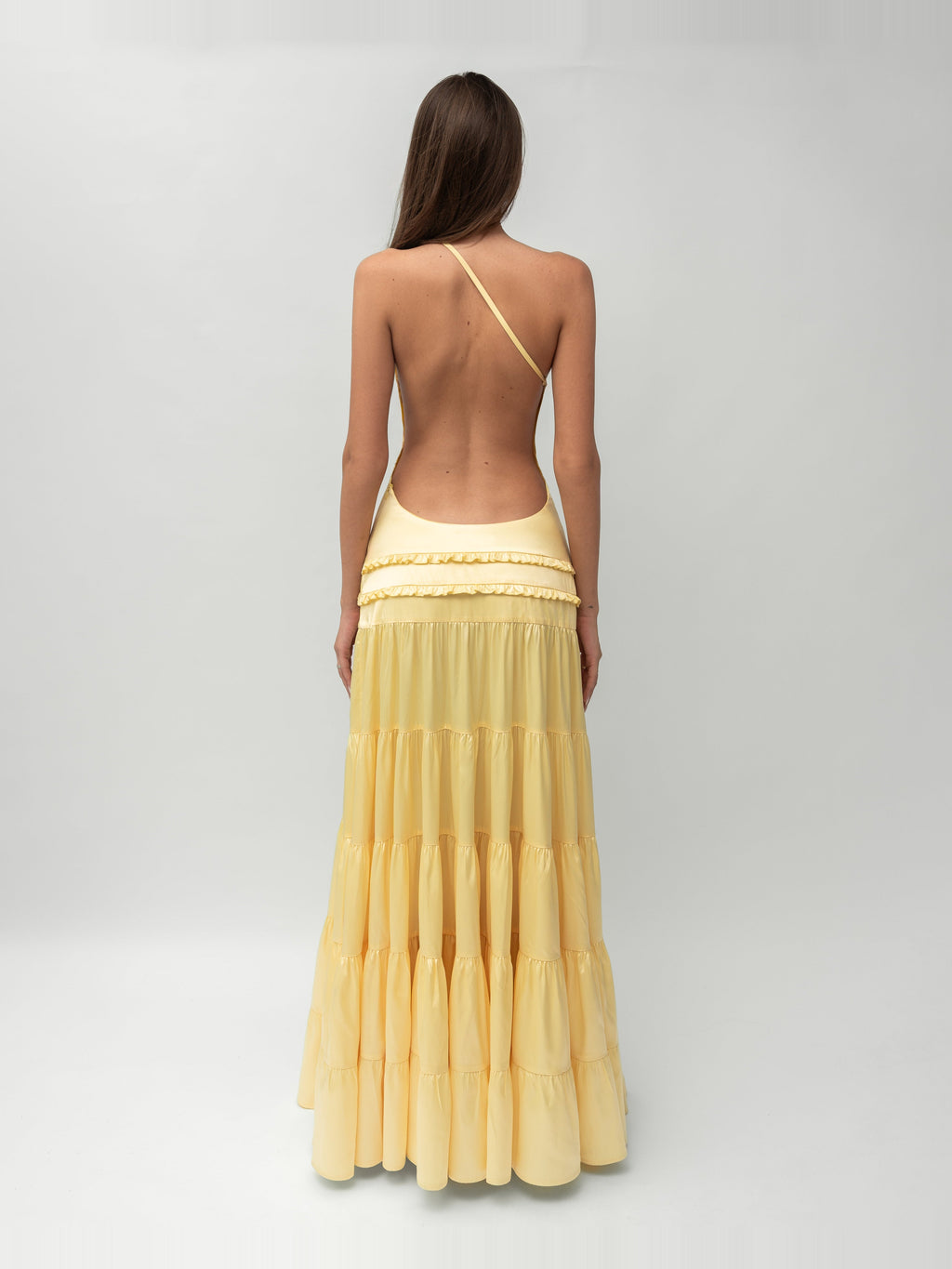 Athena One Shoulder Open Back Maxi Dress — Svelte Chic