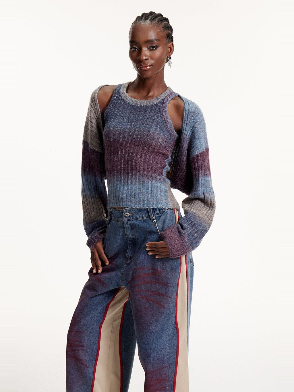 Eloy Hayley Ombre Knit Tank and Bolero Set - Blue — Svelte Chic