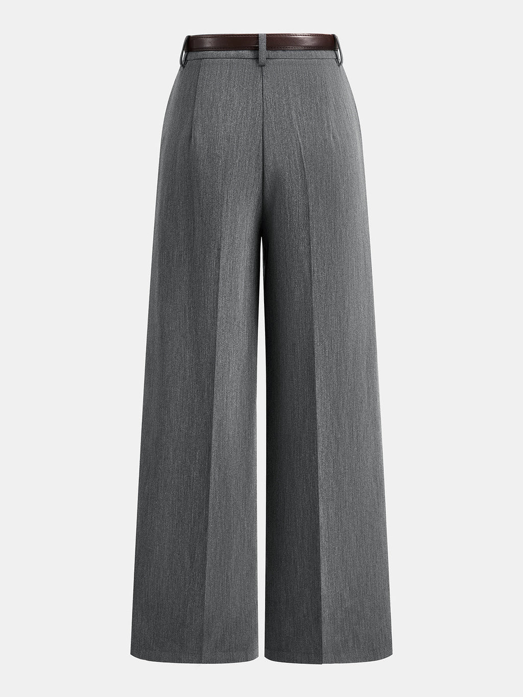 Pleated Belted Wide Leg Tailored Pants — Svelte Chic