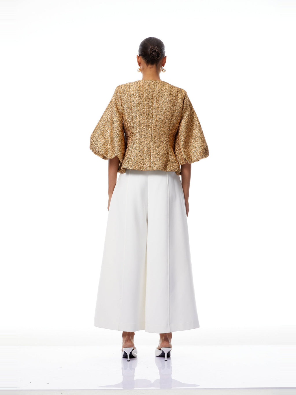 Clothilde Sequin Tweed Peplum Jacket — Svelte Chic