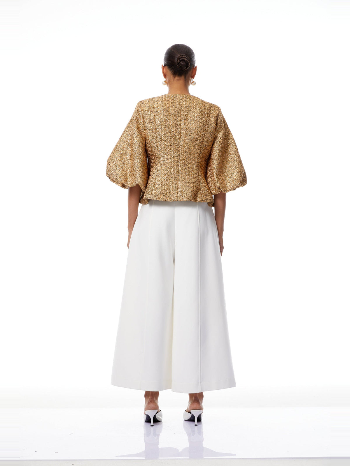 Clothilde Sequin Tweed Peplum Jacket — Svelte Chic