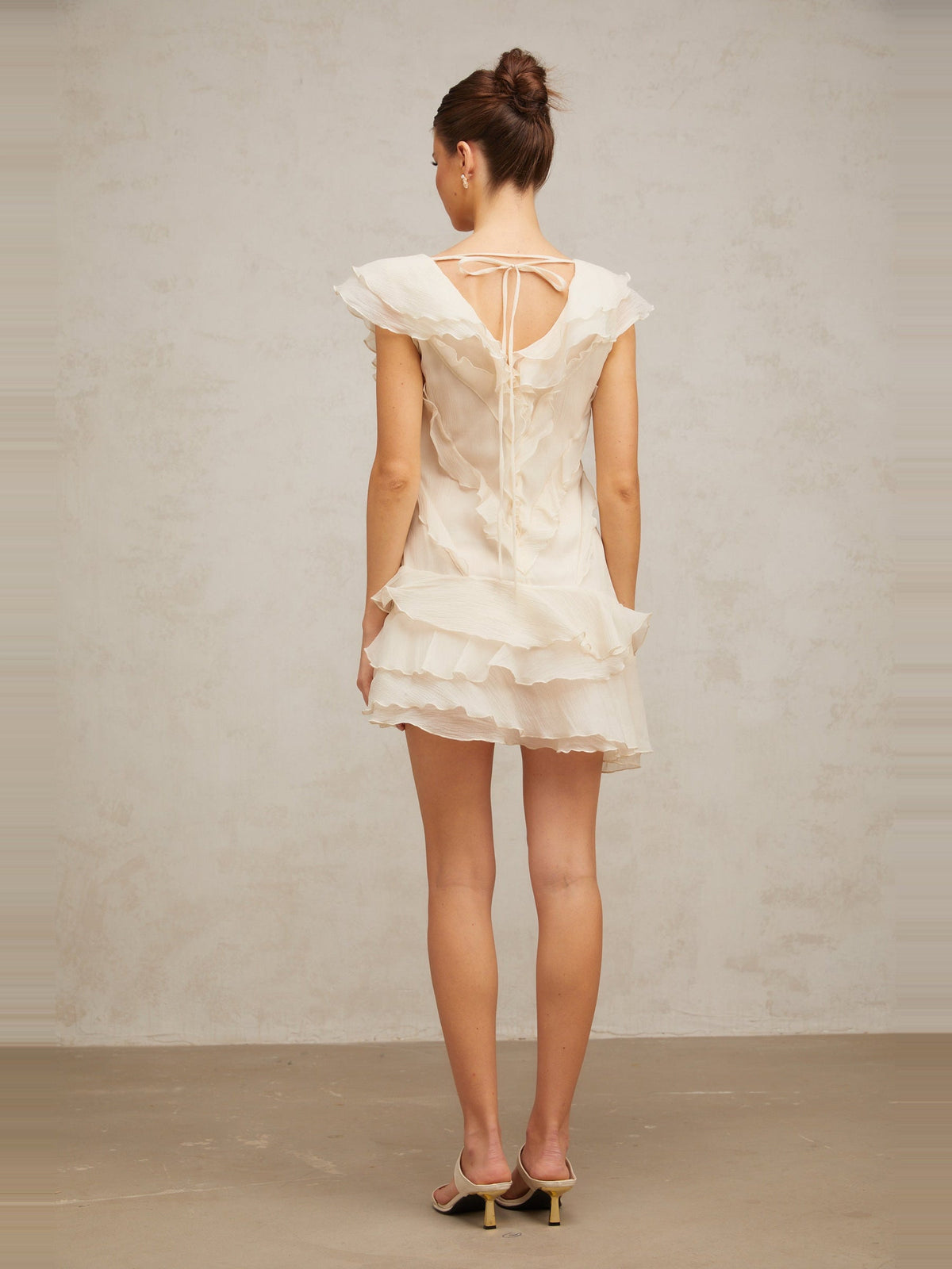 Helene Floral Layered Ruffle Mini Dress — Svelte Chic