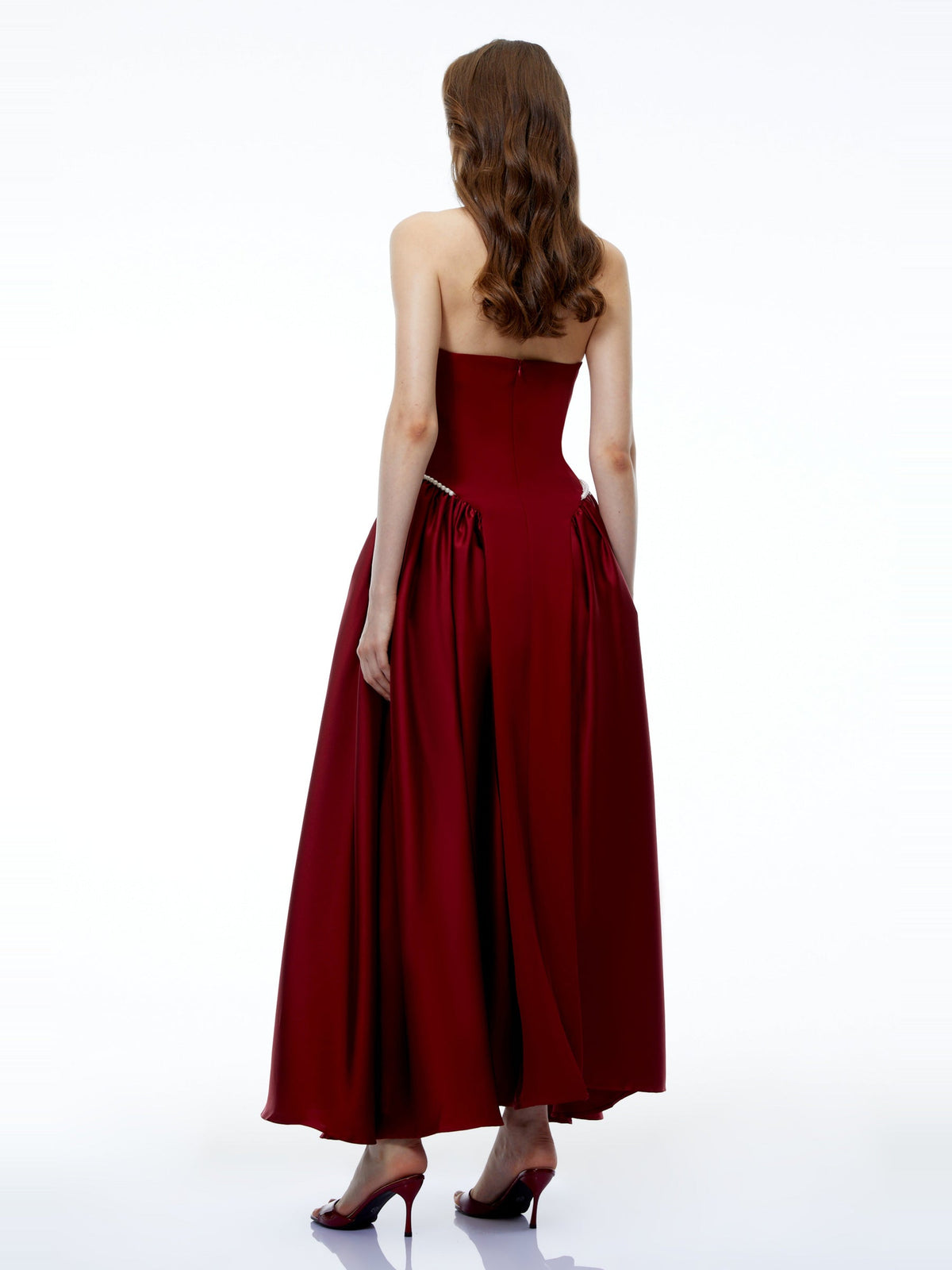 Siobhan Pearl Detail Halter Maxi Dress — Svelte Chic