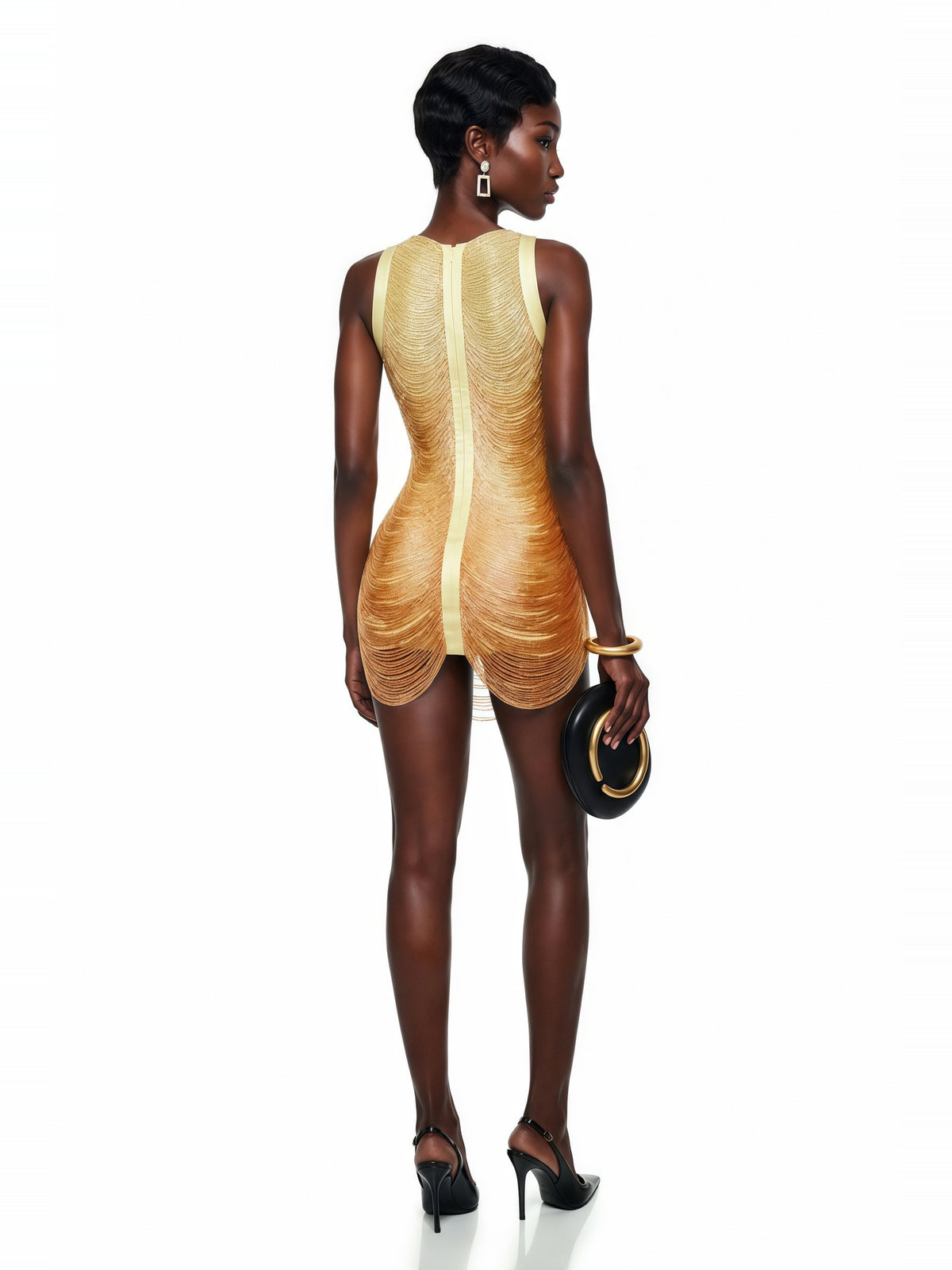 Ondine Ombre Tassel Mini Dress — Svelte Chic