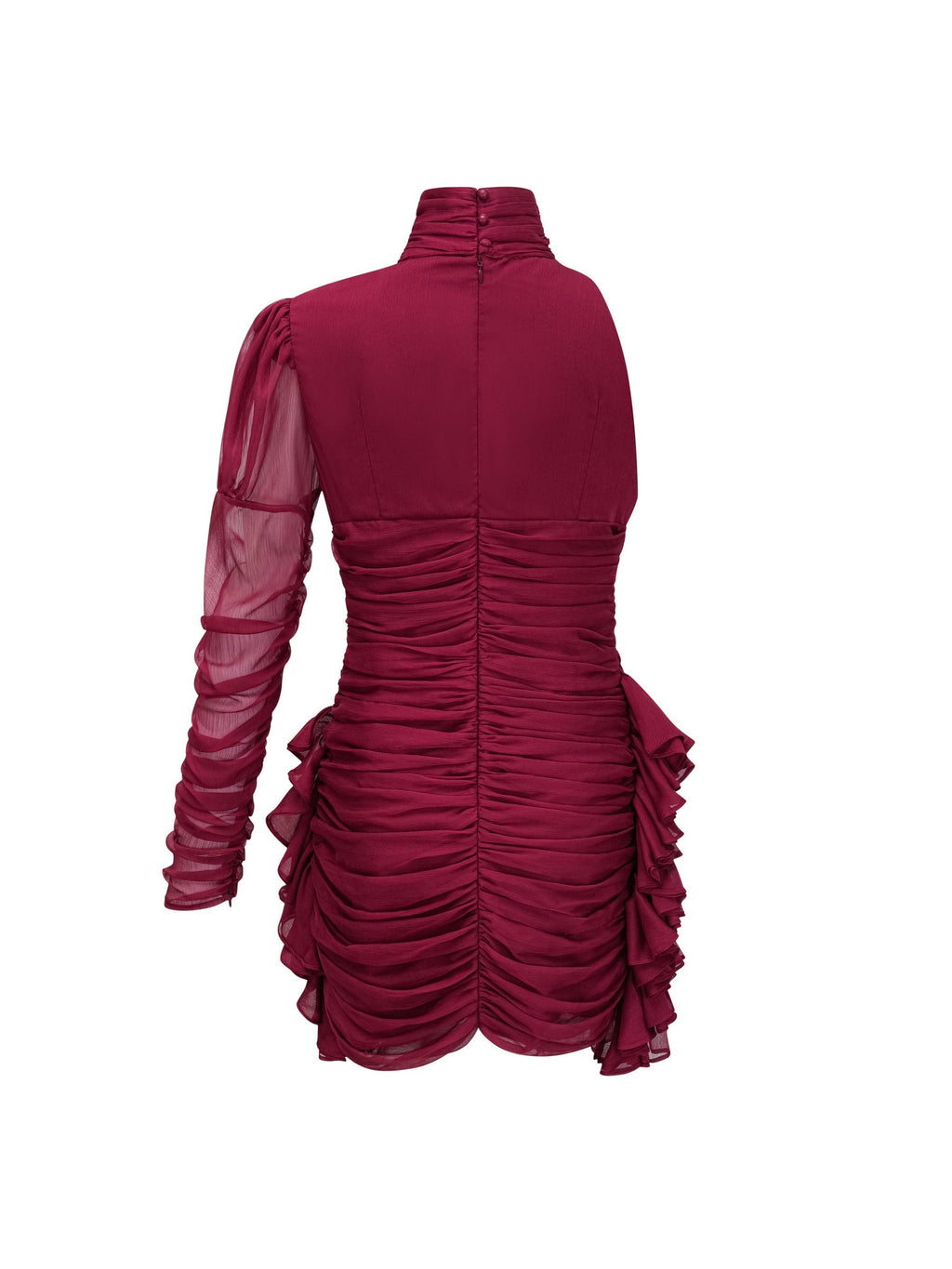 Elena One Shoulder Ruffled Tulle Mini Dress — Svelte Chic