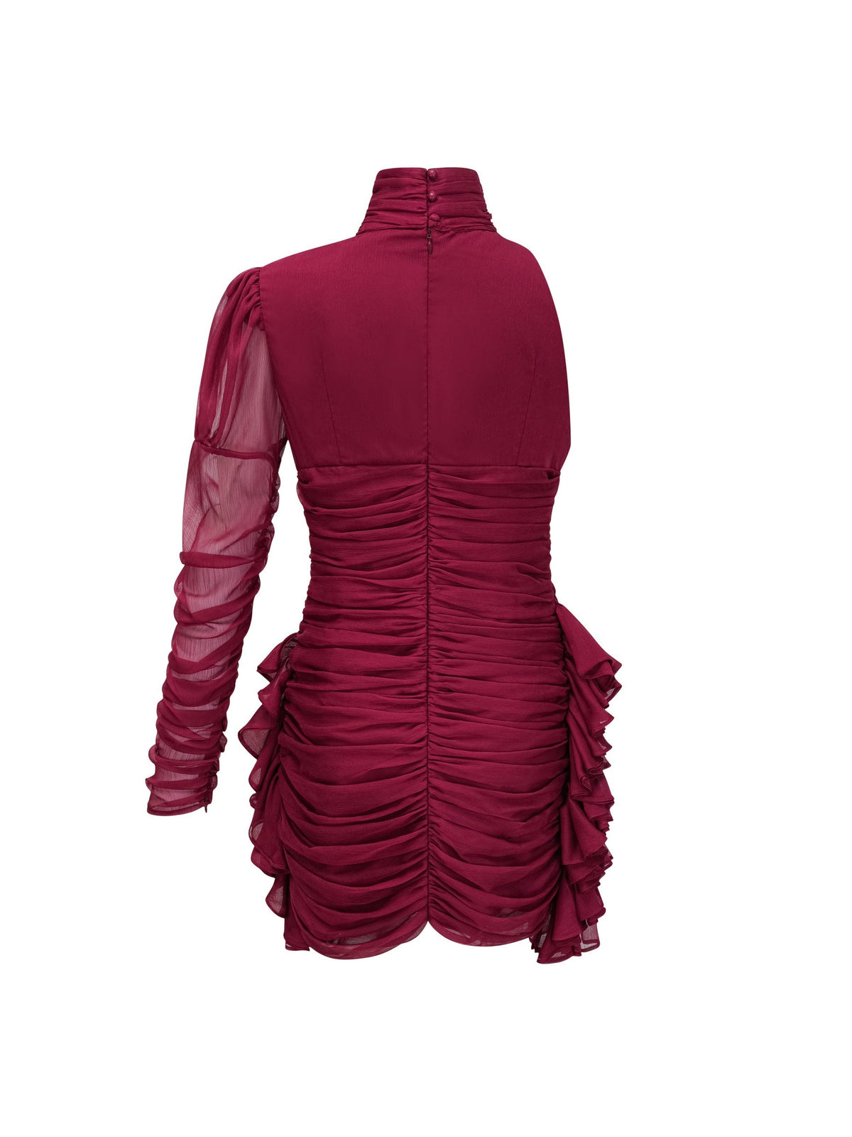 Elena One Shoulder Ruffled Tulle Mini Dress — Svelte Chic