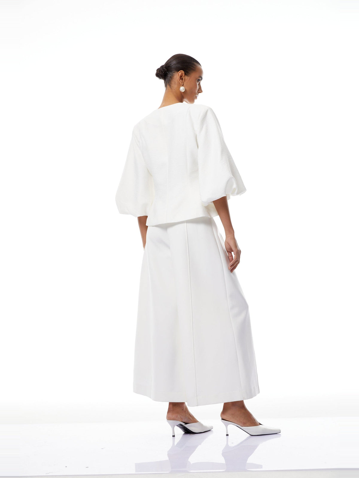Berenice Puff Sleeve Crystal Peplum Jacket — Svelte Chic