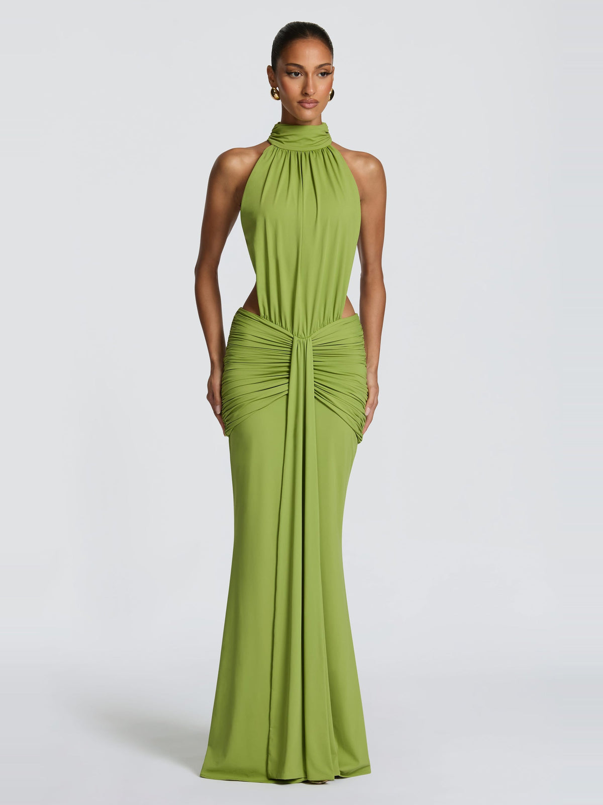 Thekla High Neck Cutout Open Back Maxi Dress — Svelte Chic