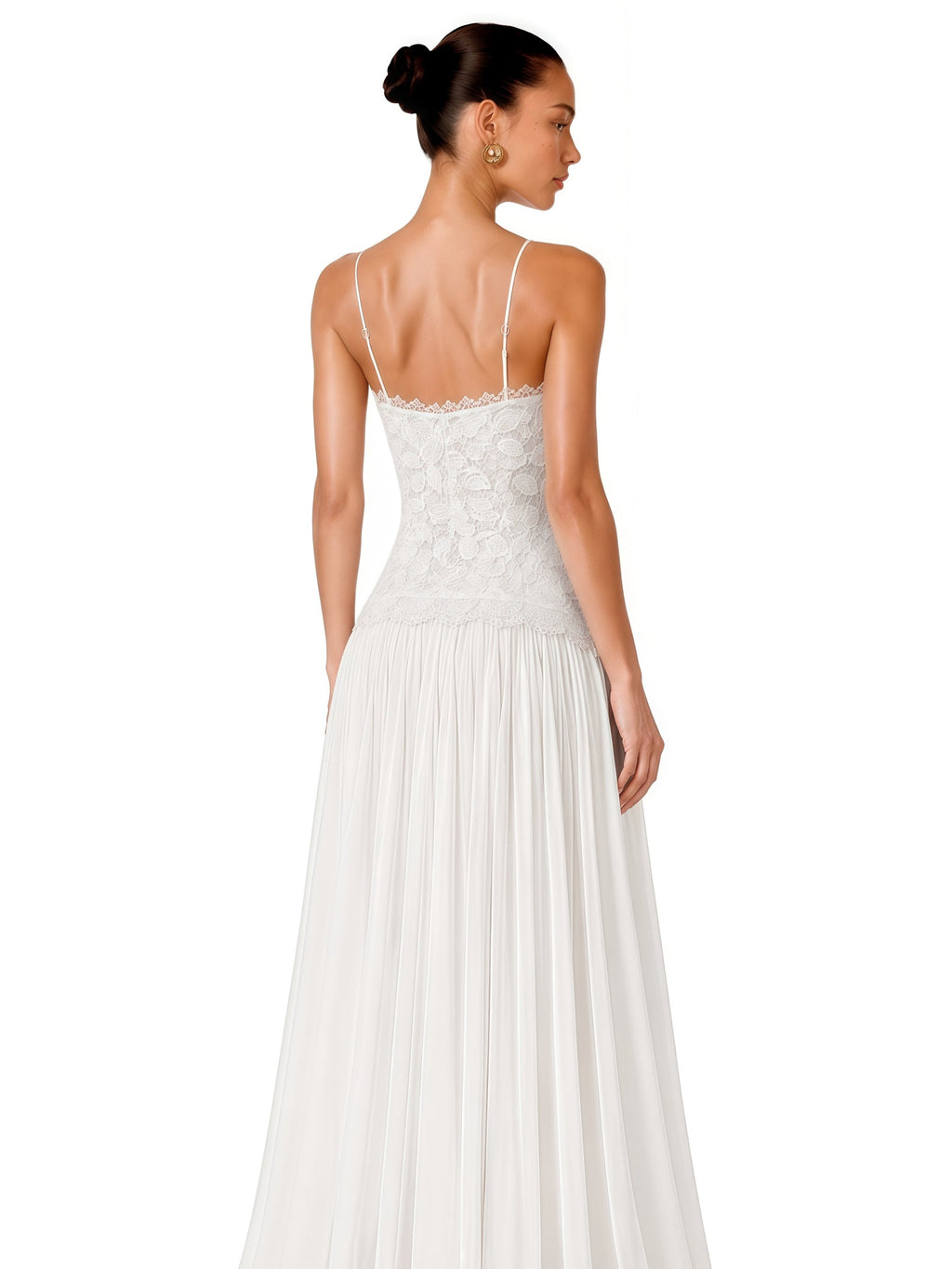 Lucille Halter Lace Chiffon Maxi Dress — Svelte Chic