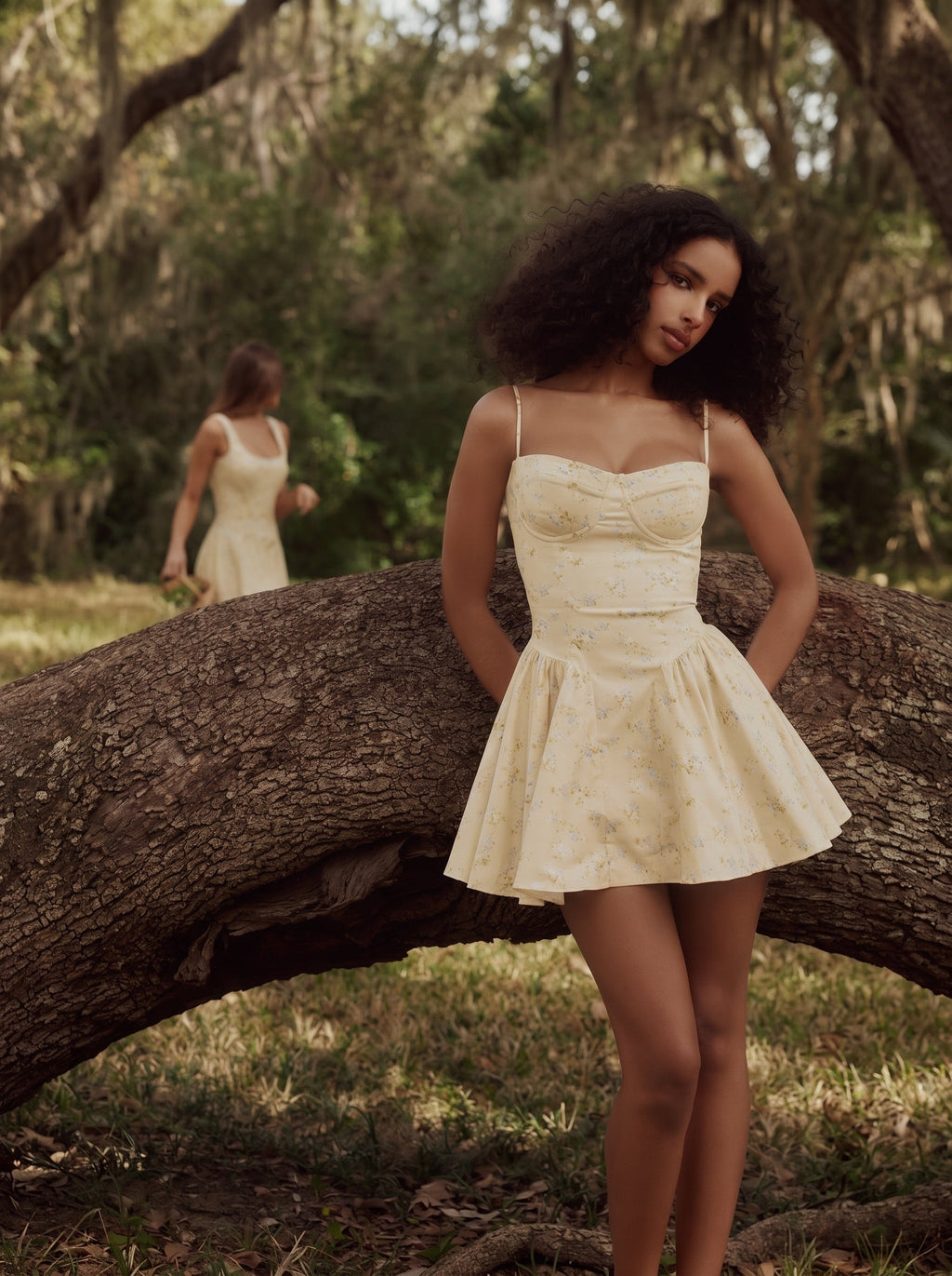 Samaria Floral Corset Mini Dress — Svelte Chic