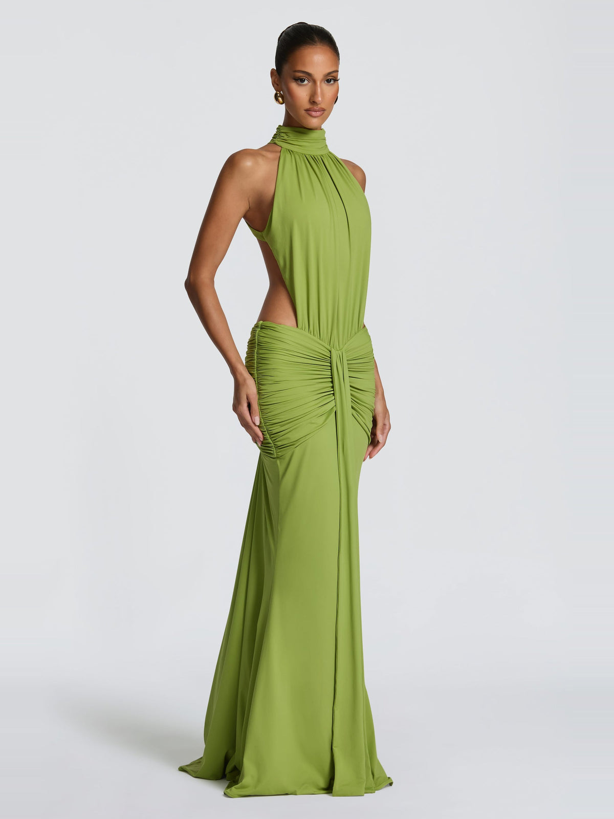Thekla High Neck Cutout Open Back Maxi Dress — Svelte Chic