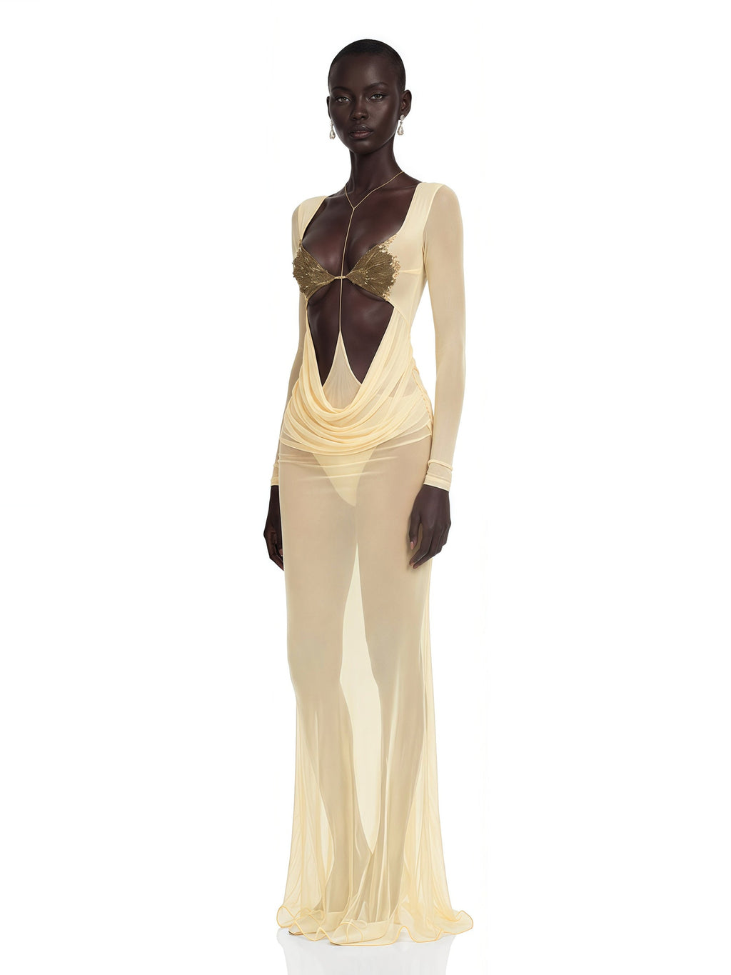 Cressida Cut Out Halter Fishtail Maxi Dress — Svelte Chic