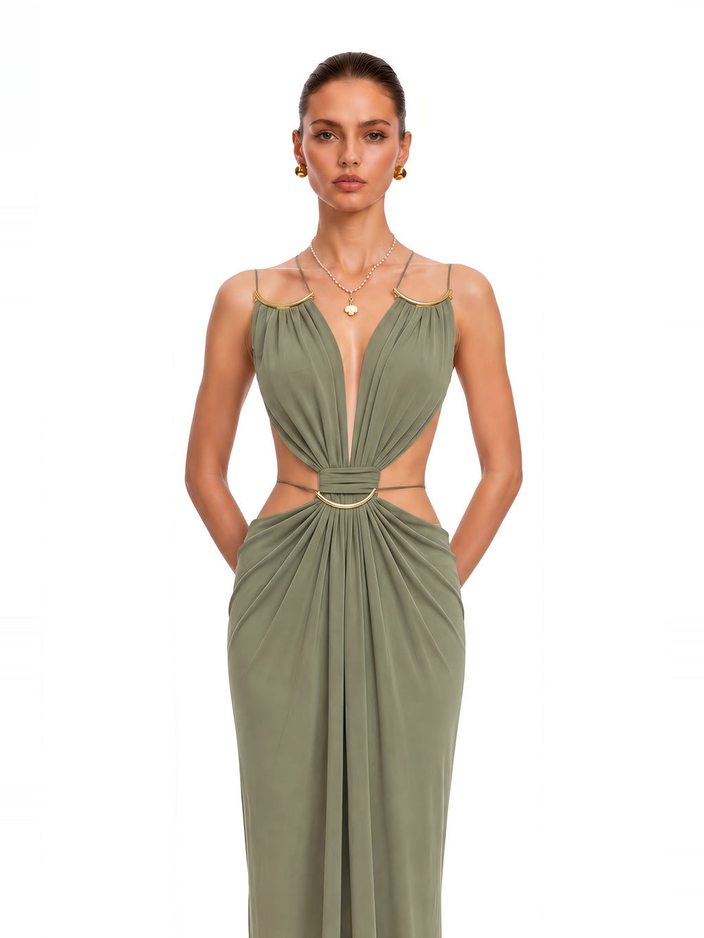 Sienna Halter Cut Out Maxi Dress — Svelte Chic