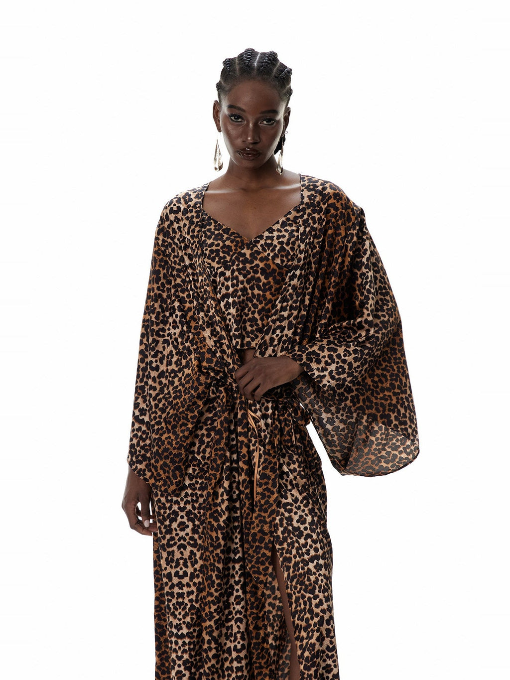 Cristi Leopard Three-Piece Pants Set - Camel — Svelte Chic