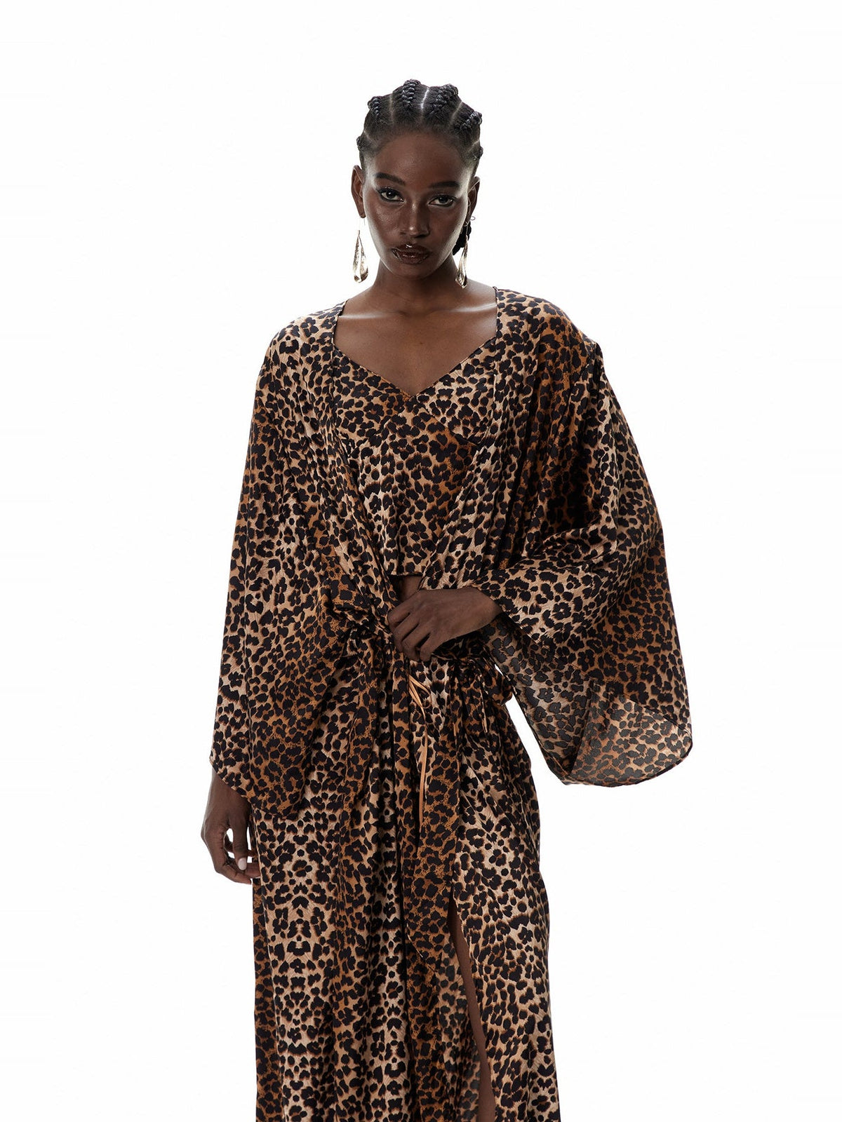 Cristi Leopard Three-Piece Pants Set - Camel — Svelte Chic