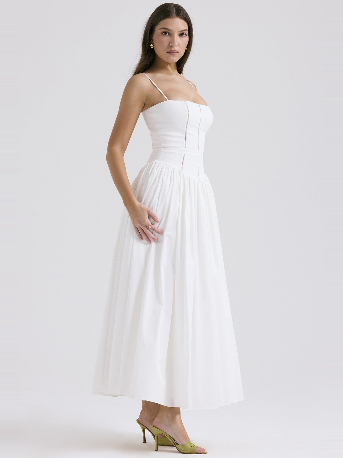 Ysabella Strappy Cotton Maxi Dress — Svelte Chic