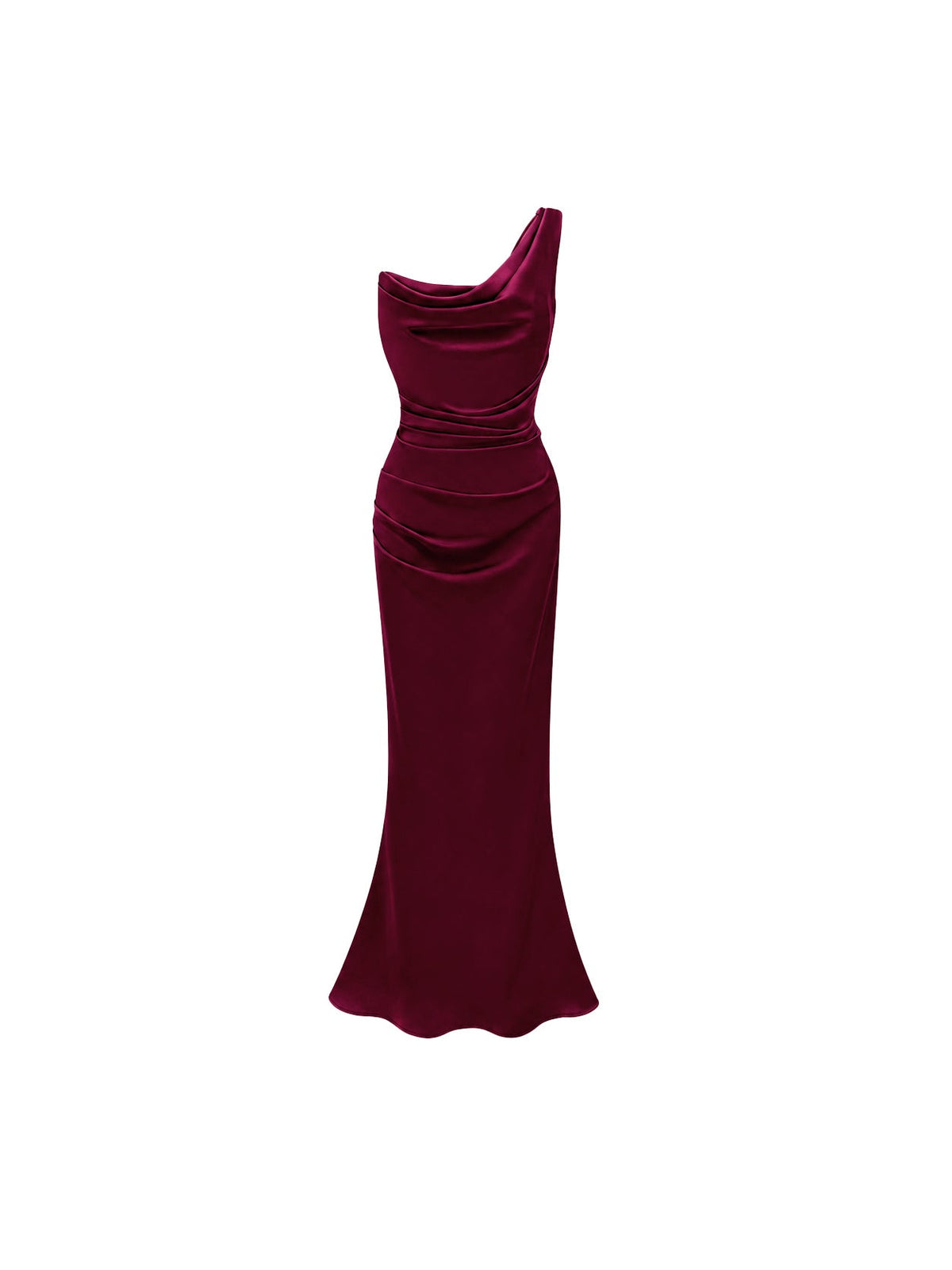Hannah One Shoulder Satin Maxi Dress — Svelte Chic