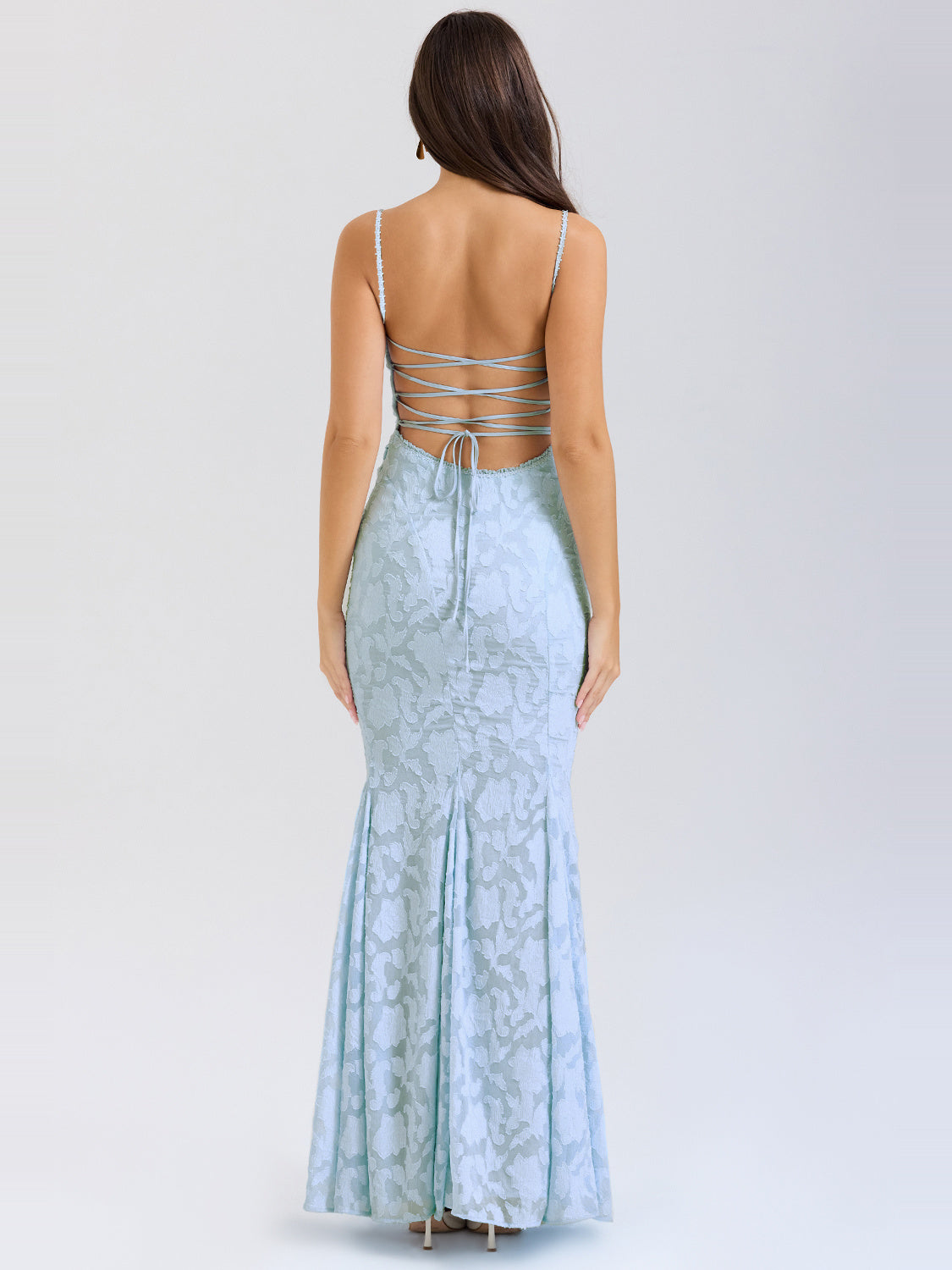 Joan Lace Tie Back Strappy Maxi Dress — Svelte Chic
