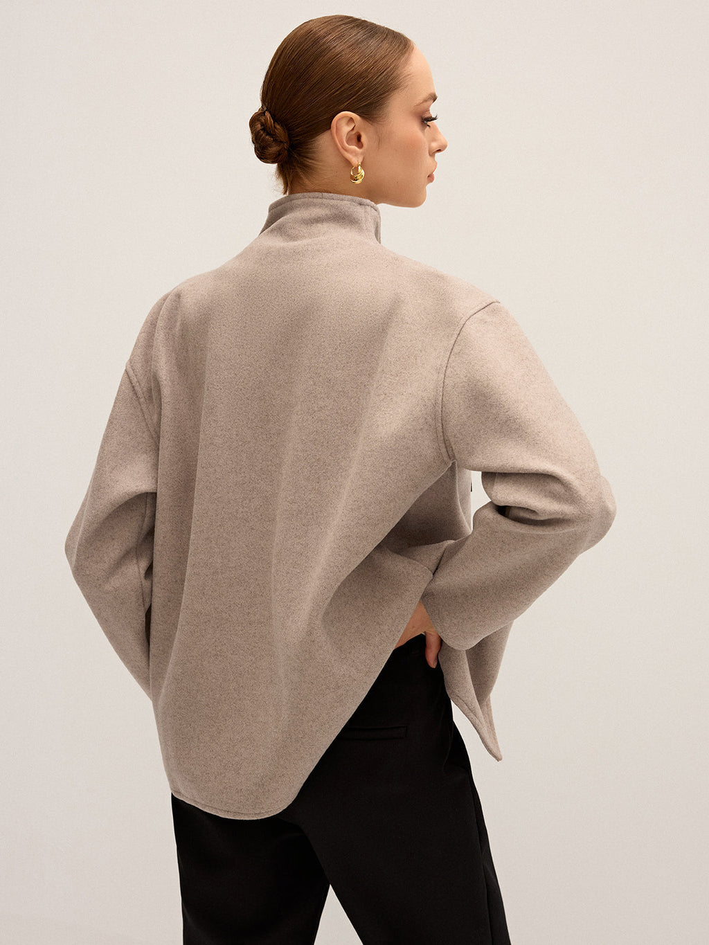 Oversized Double-Breasted Cropped Jacket — Svelte Chic
