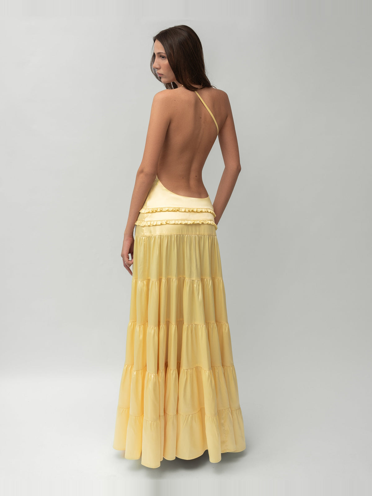 Athena One Shoulder Open Back Maxi Dress — Svelte Chic