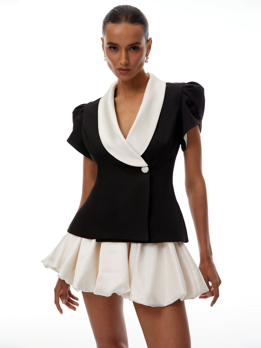 Acharya Colour Block Blouse and Balloon Skirt Set — Svelte Chic