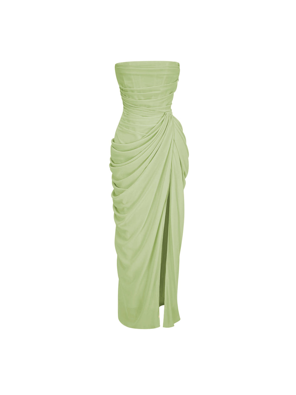 Safiya Draped Strapless Corset Maxi Dress — Svelte Chic