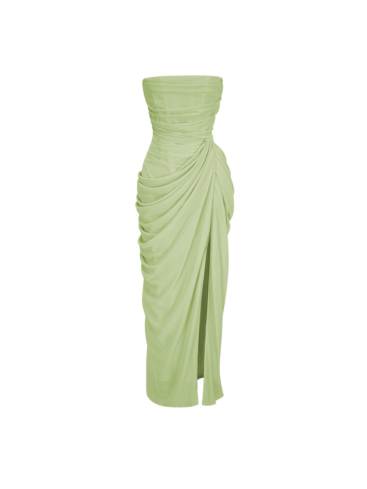 Safiya Draped Strapless Corset Maxi Dress — Svelte Chic