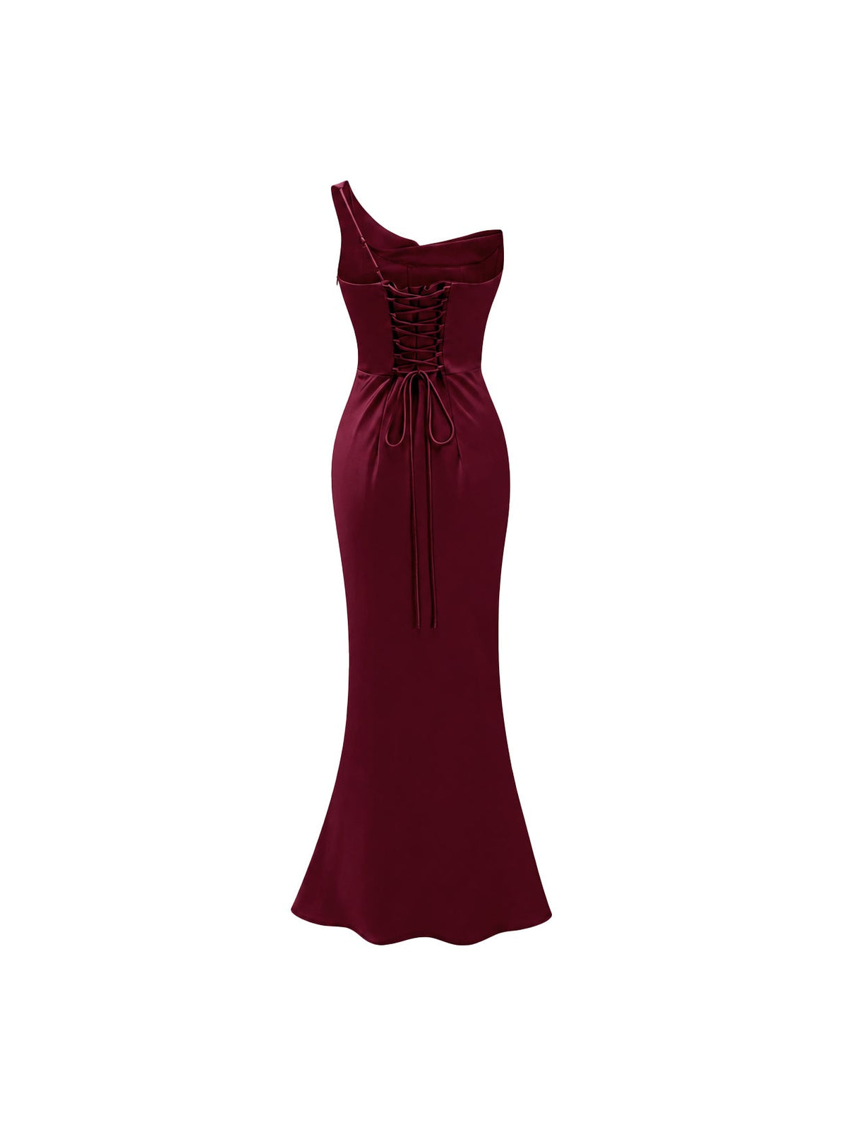 Hannah One Shoulder Satin Maxi Dress — Svelte Chic