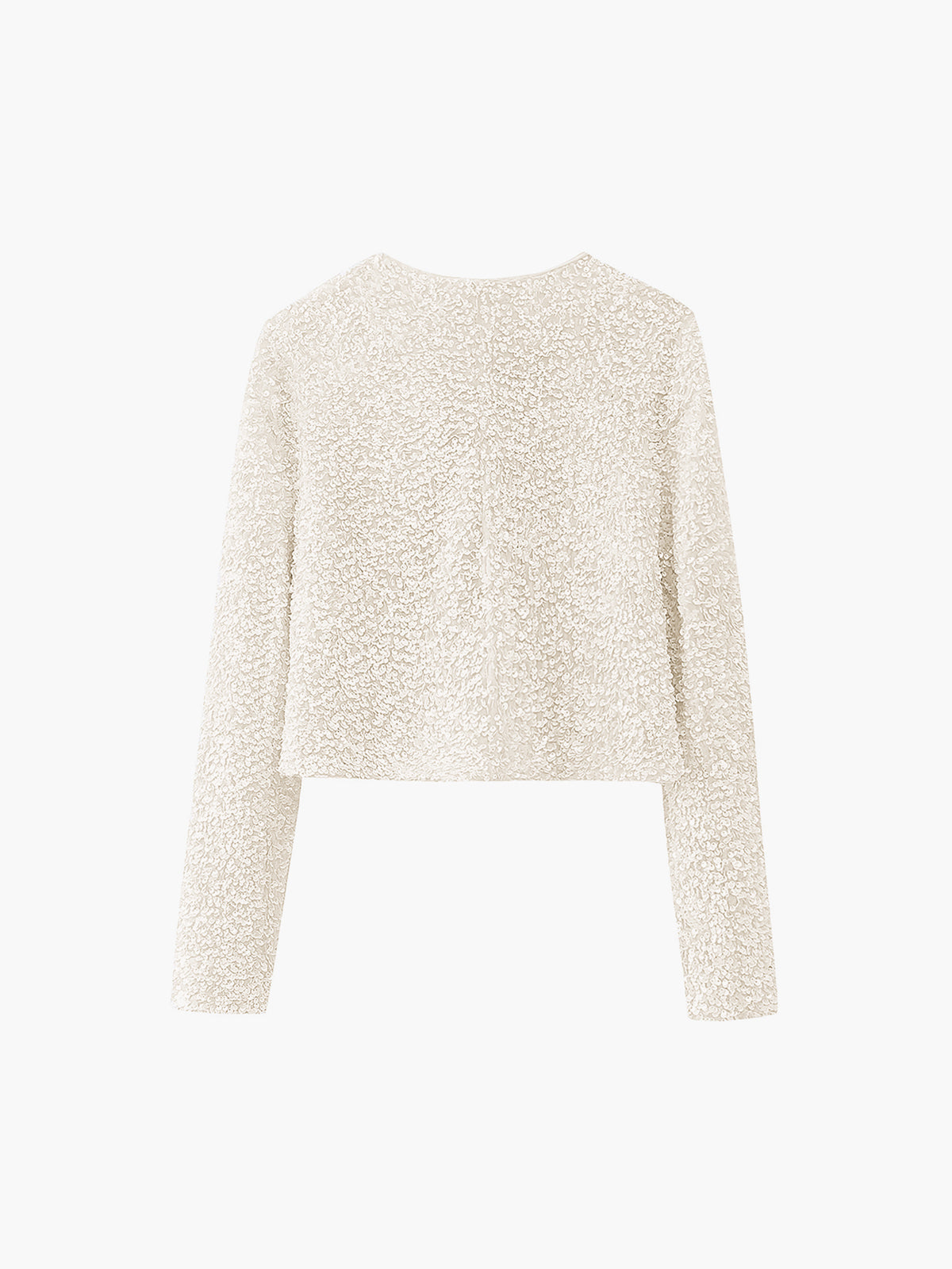 Bow-Detail Sequined Velvet Cropped Jacket — Svelte Chic