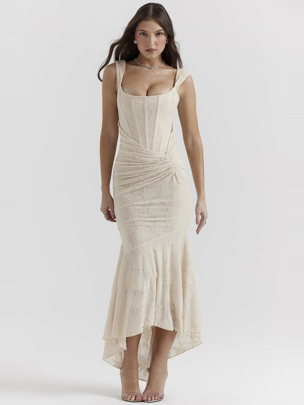 Cesca Floral Corset Maxi Dress — Svelte Chic