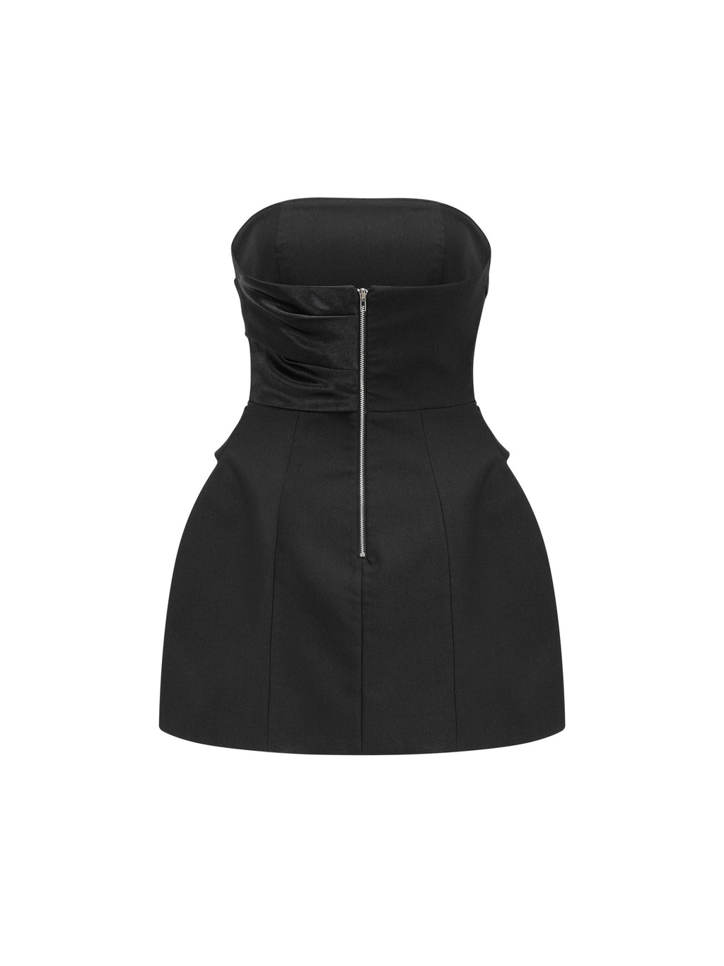 Mealla Off-Shoulder Crystal-Button Flared Mini Dress - Black — Svelte Chic