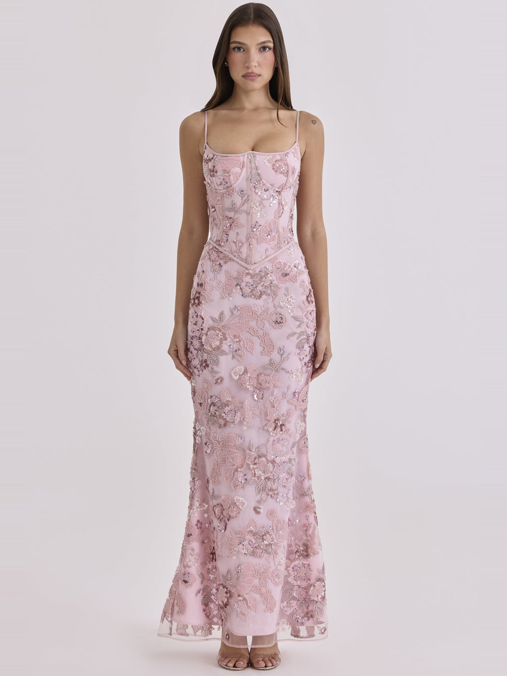 Naima Beaded Corset Maxi Dress — Svelte Chic